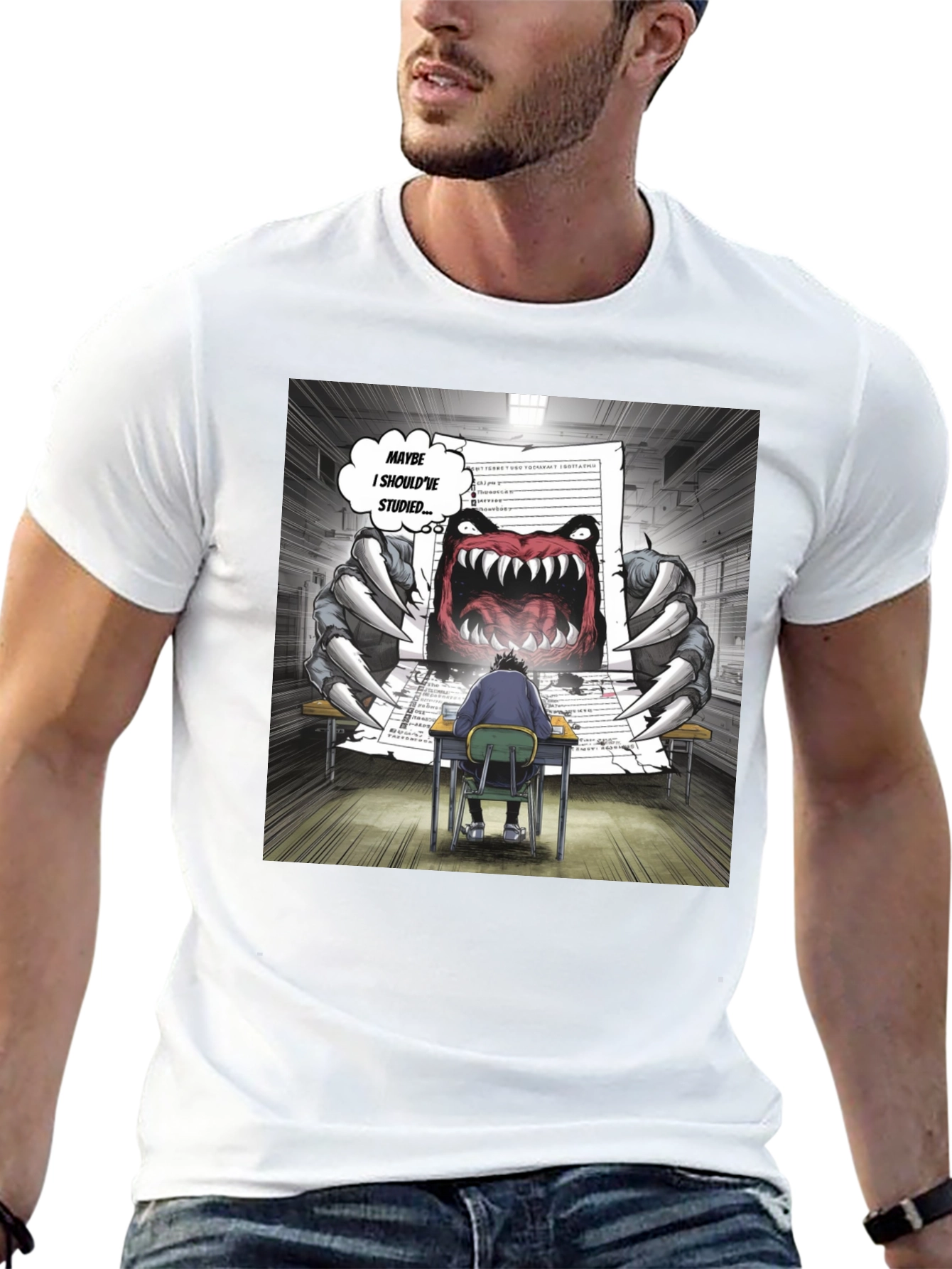 Monster Test T-Shirt - Study Humor Tee