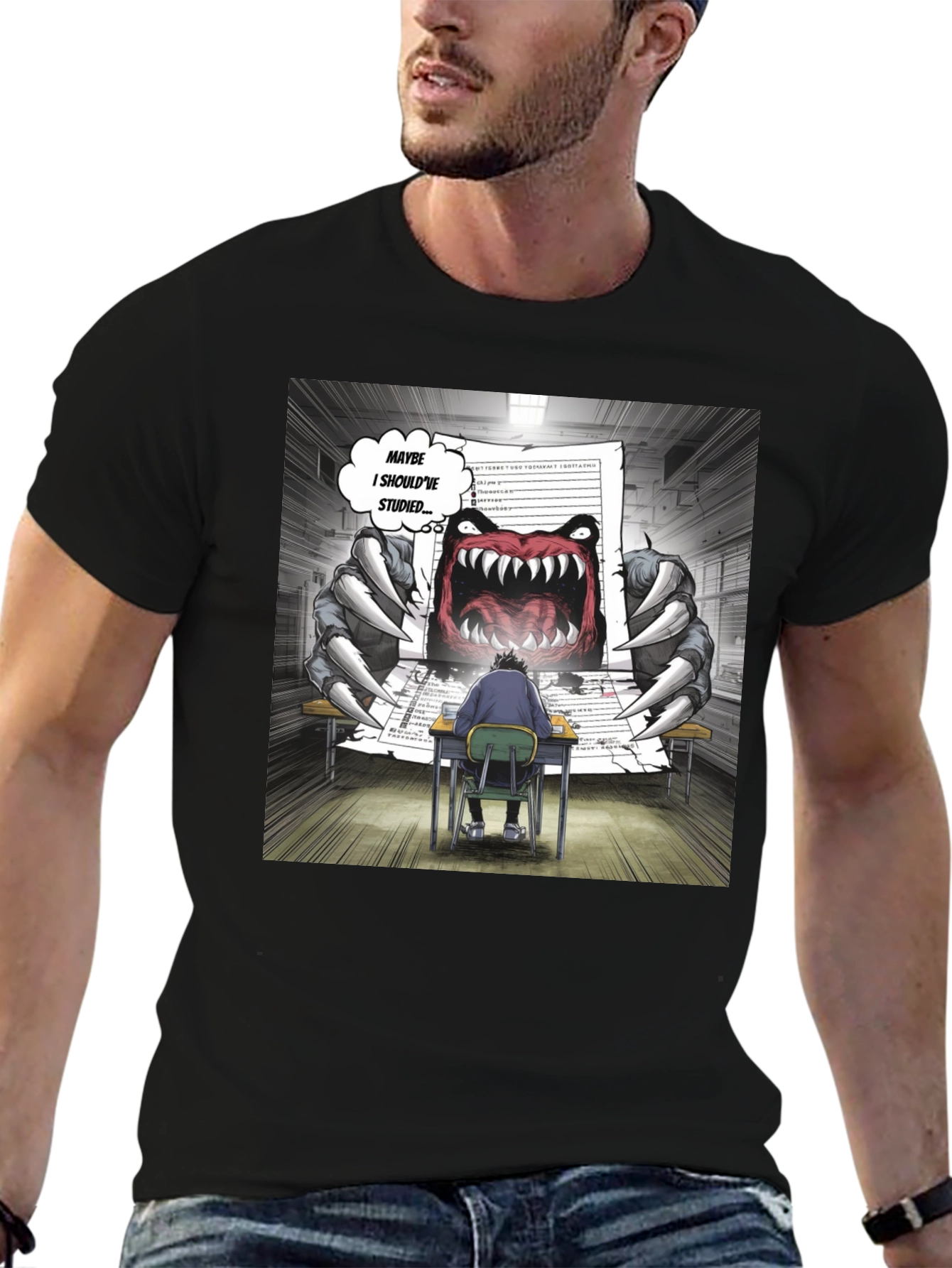Monster Test T-Shirt - Study Humor Tee