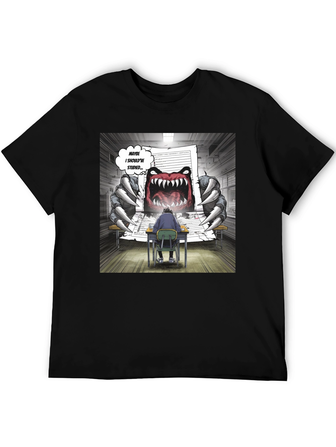 Monster Test T-Shirt - Study Humor Tee