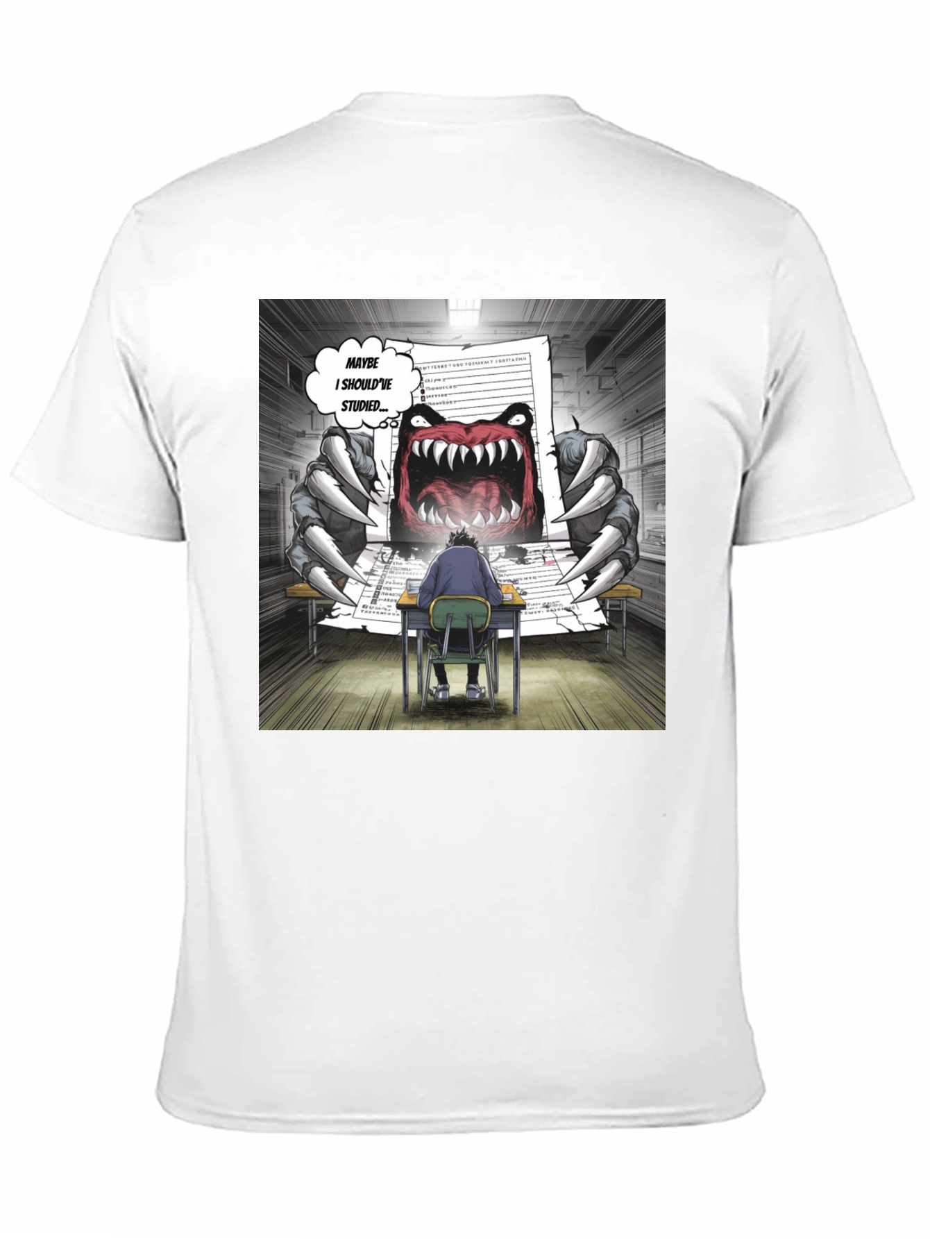 Monster Test T-Shirt - Study Humor Tee