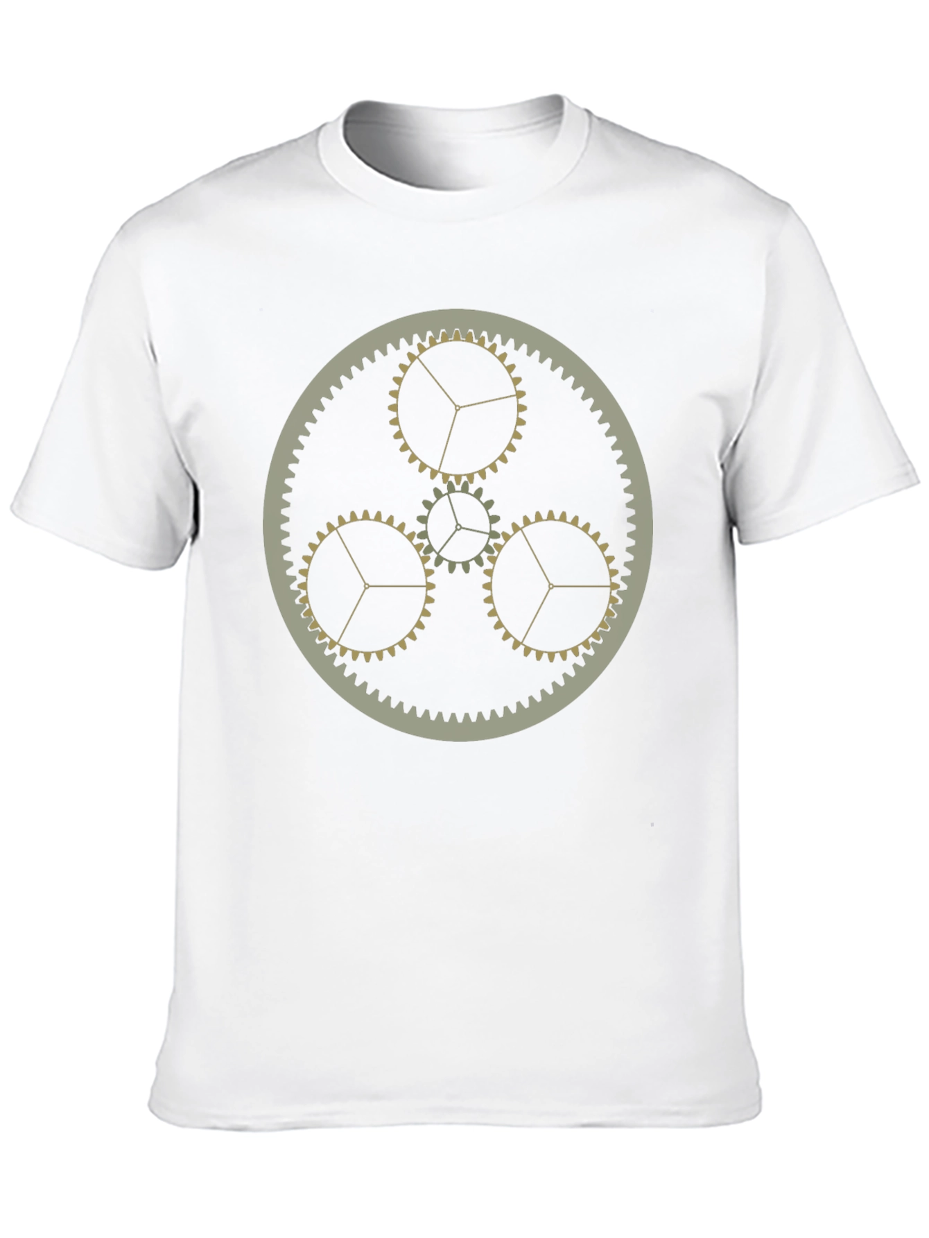 Steampunk Gears Graphic T-Shirt - Black