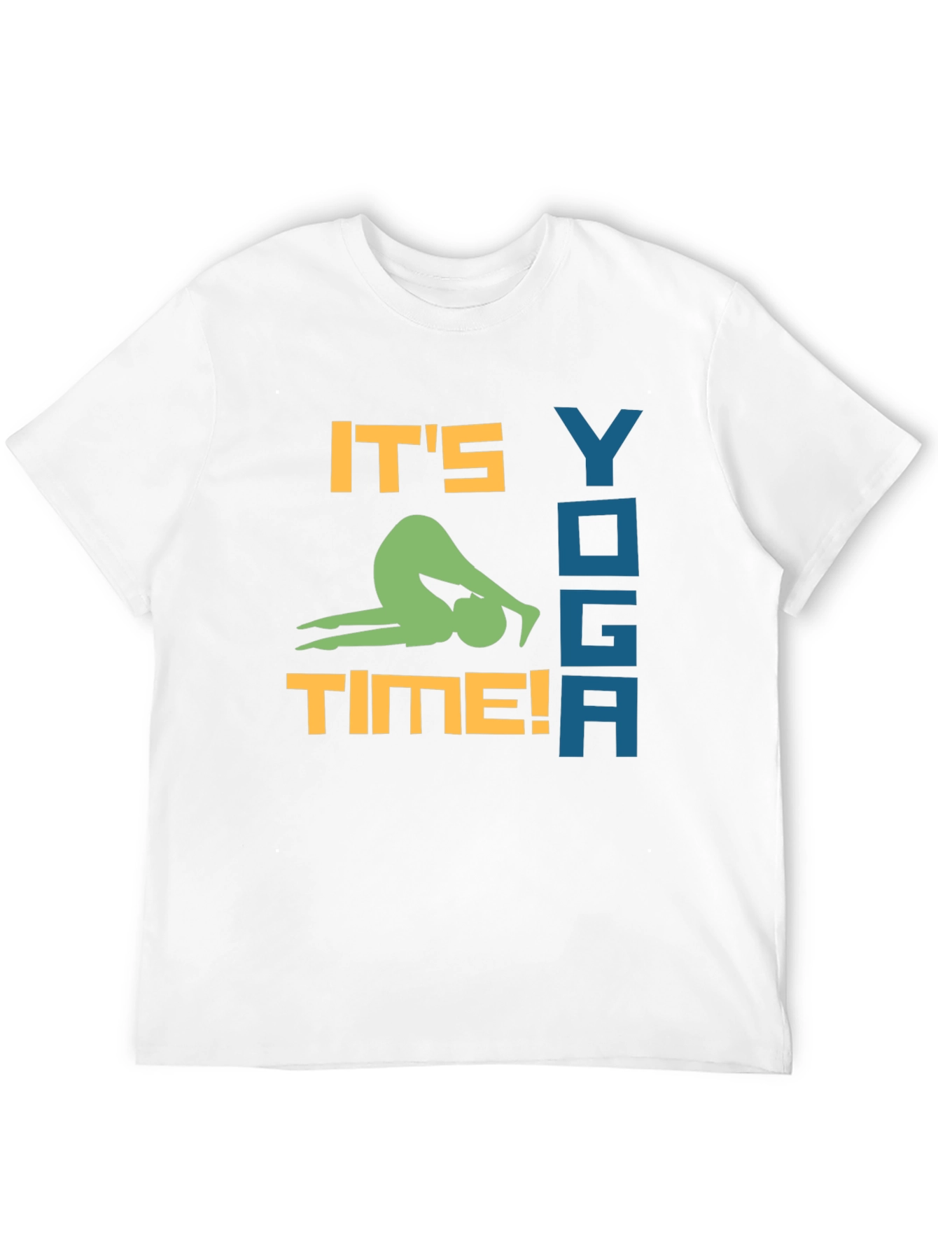 Yoga Time Black Graphic Tee for Men