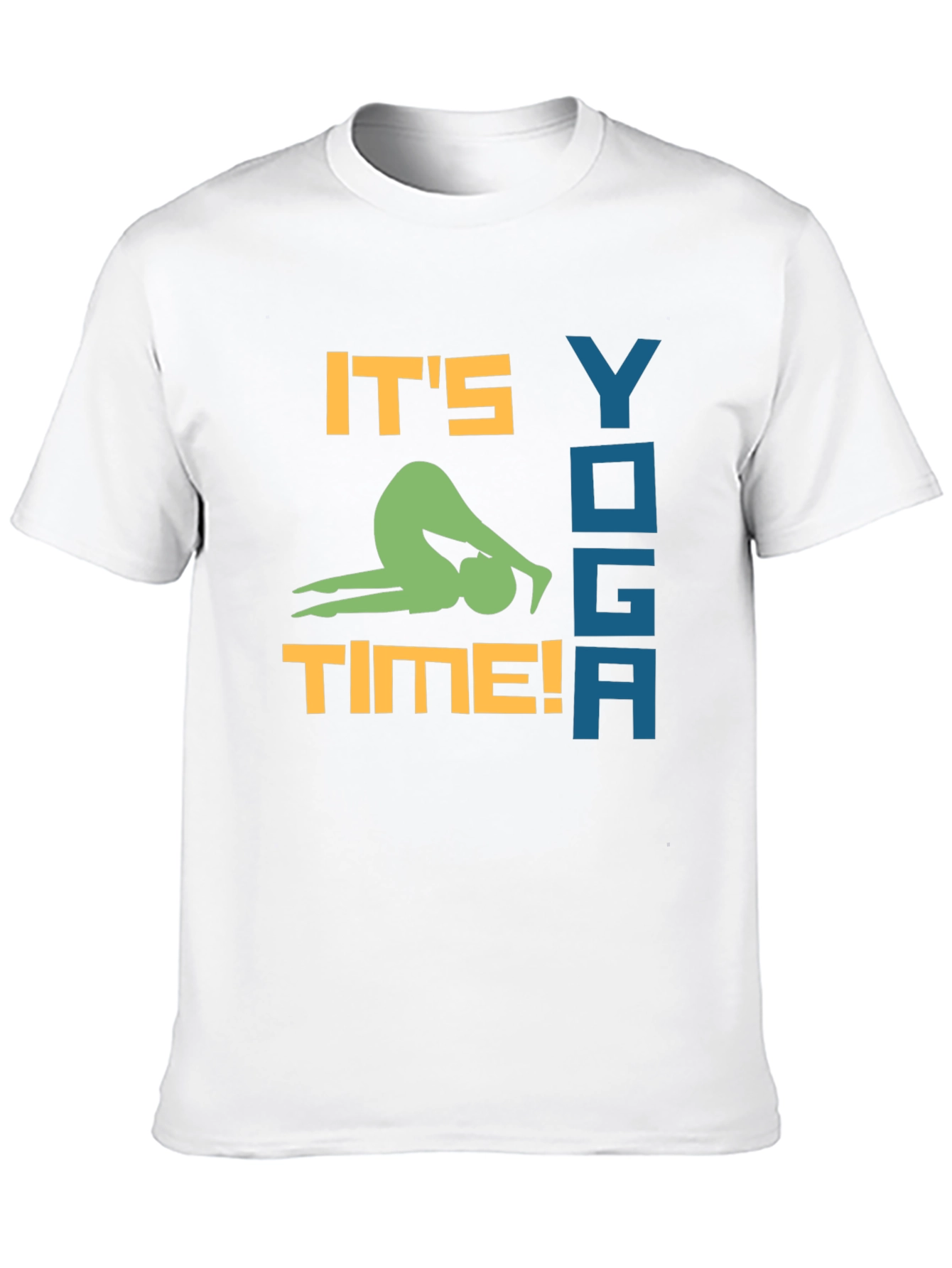 Yoga Time Black Graphic Tee for Men