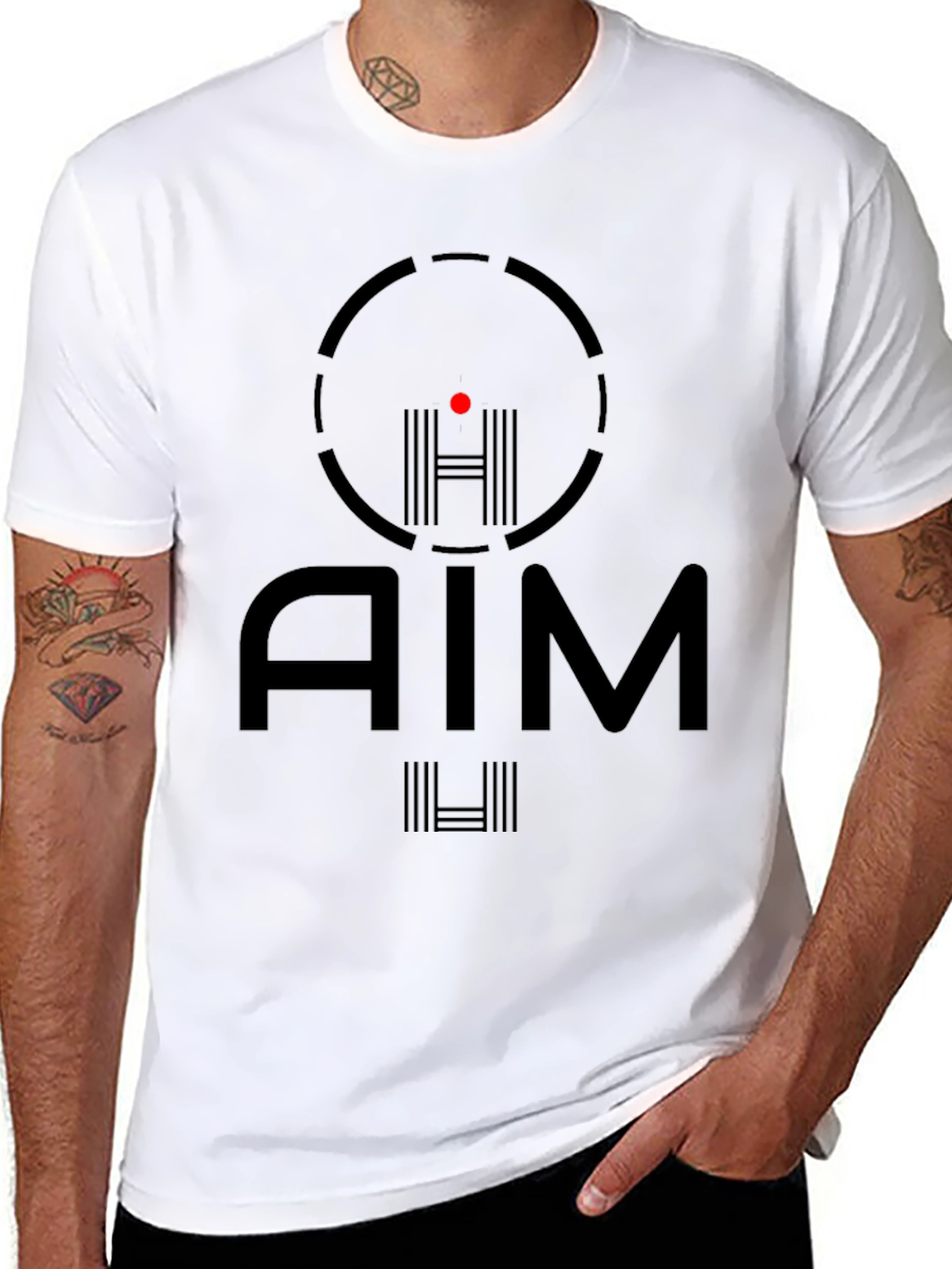 AIM Black Graphic Tee - Target Design