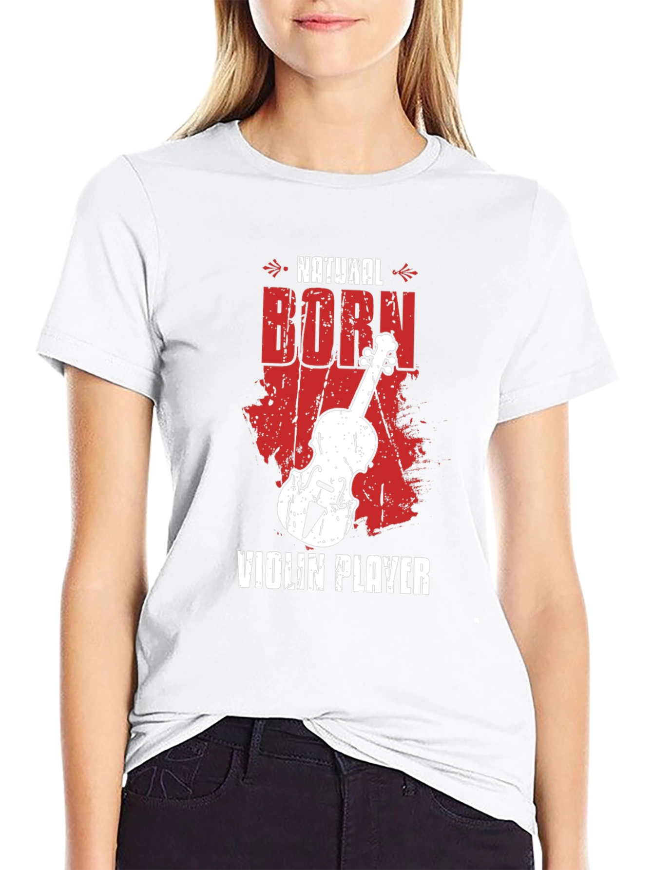 Natural Born Violin Player Graphic Tee