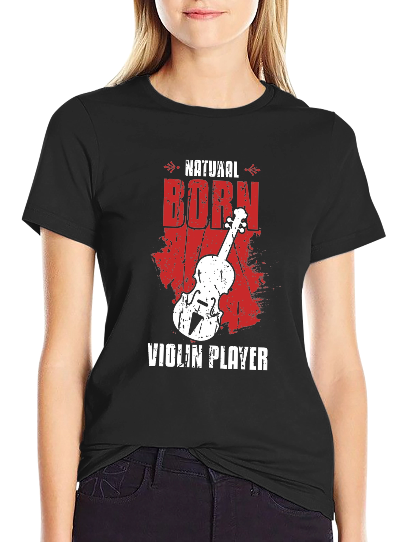 Natural Born Violin Player Graphic Tee