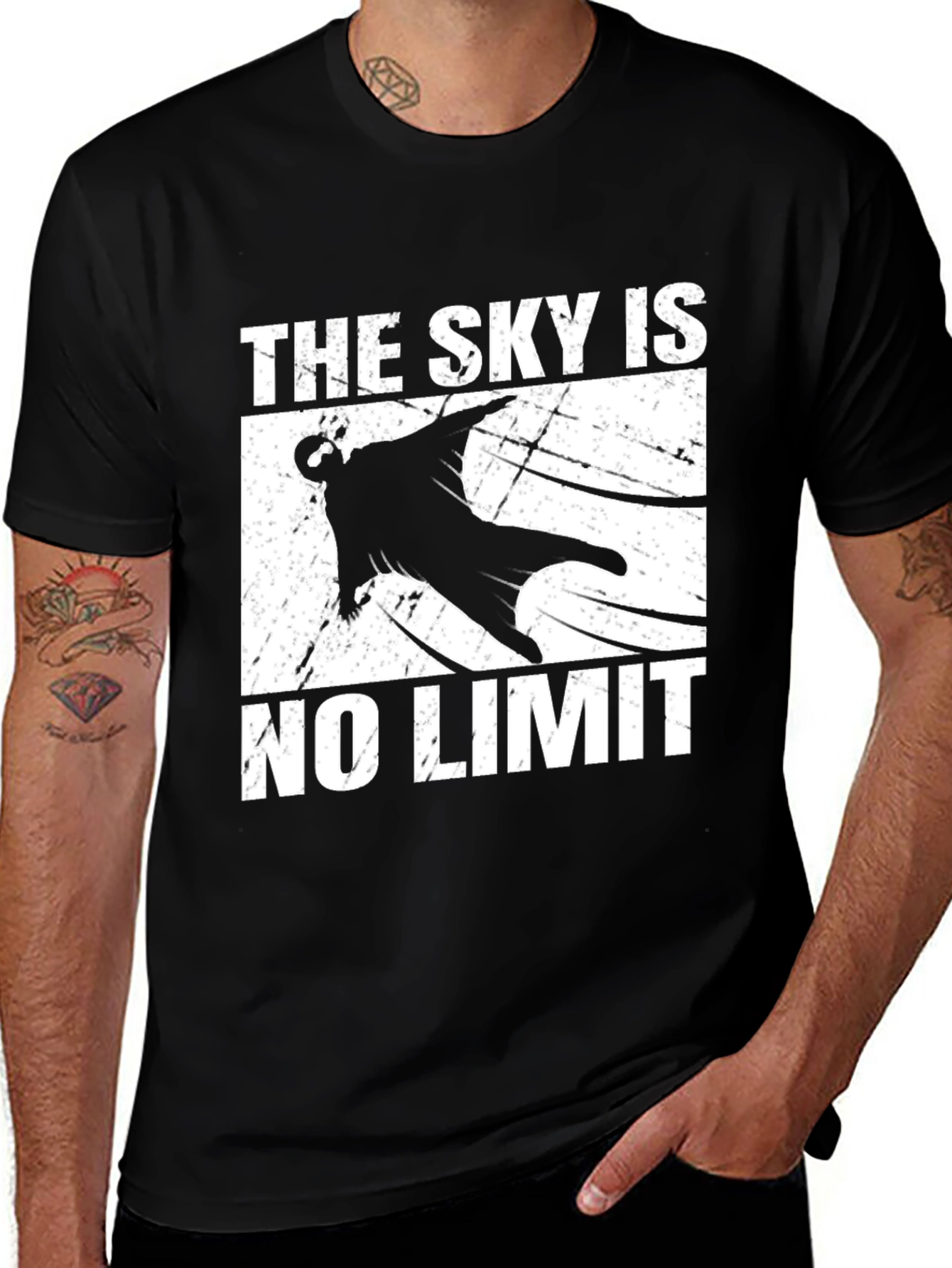 Skys the Limit Graphic T-Shirt - Black