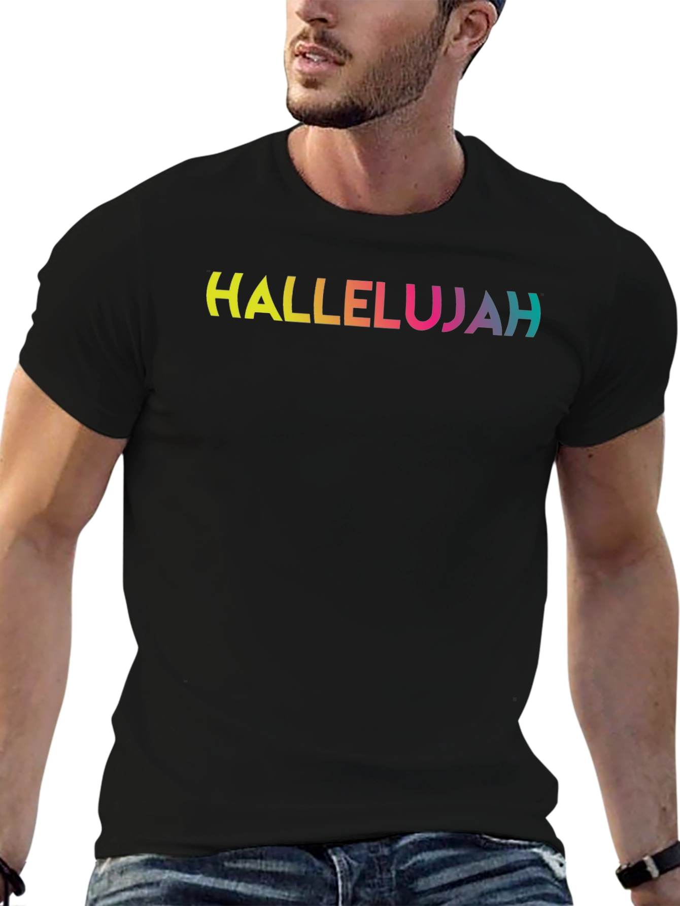 Hallelujah Rainbow Graphic T-Shirt