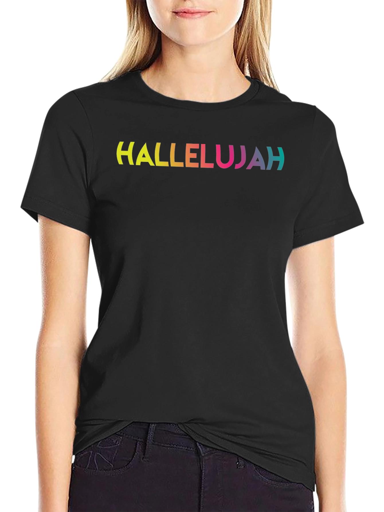 Hallelujah Rainbow Graphic T-Shirt