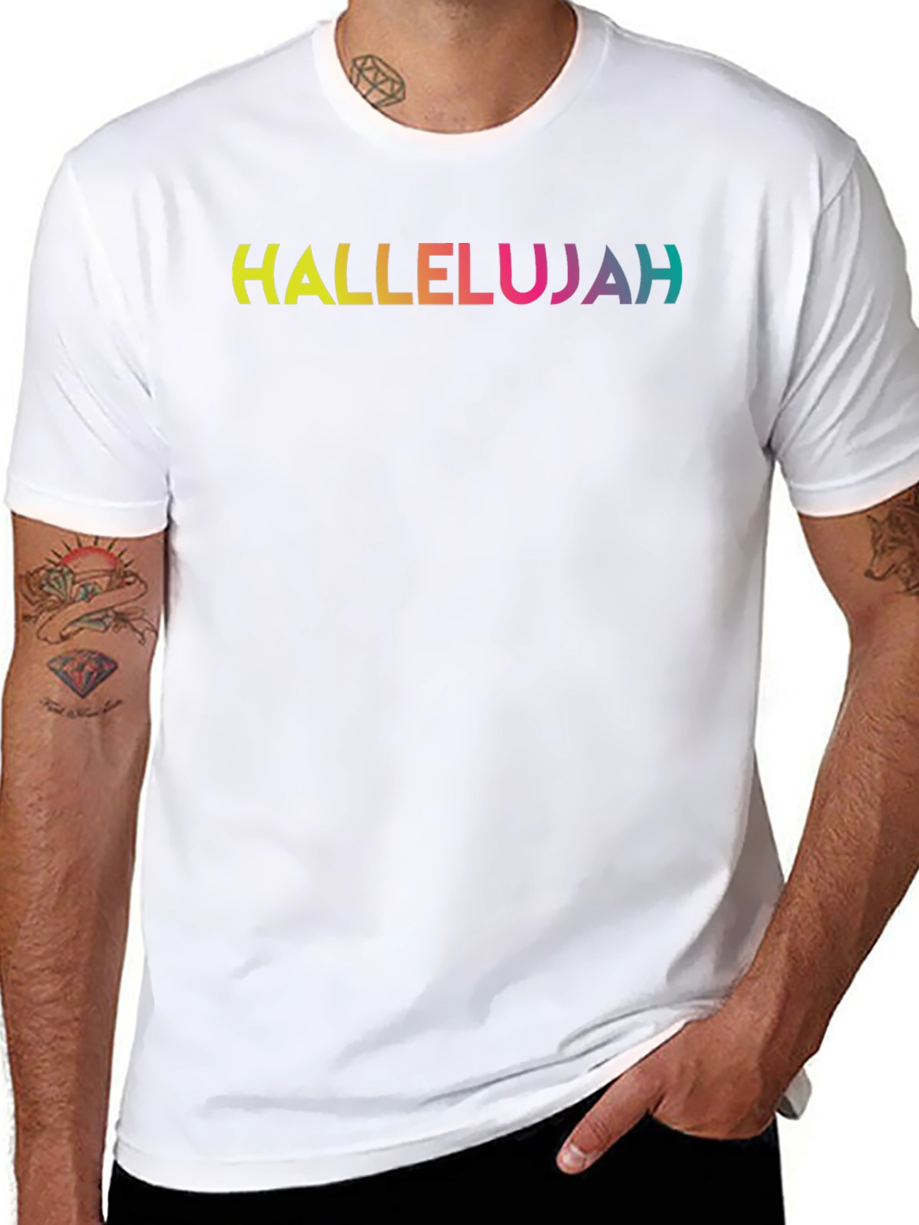 Hallelujah Rainbow Graphic T-Shirt