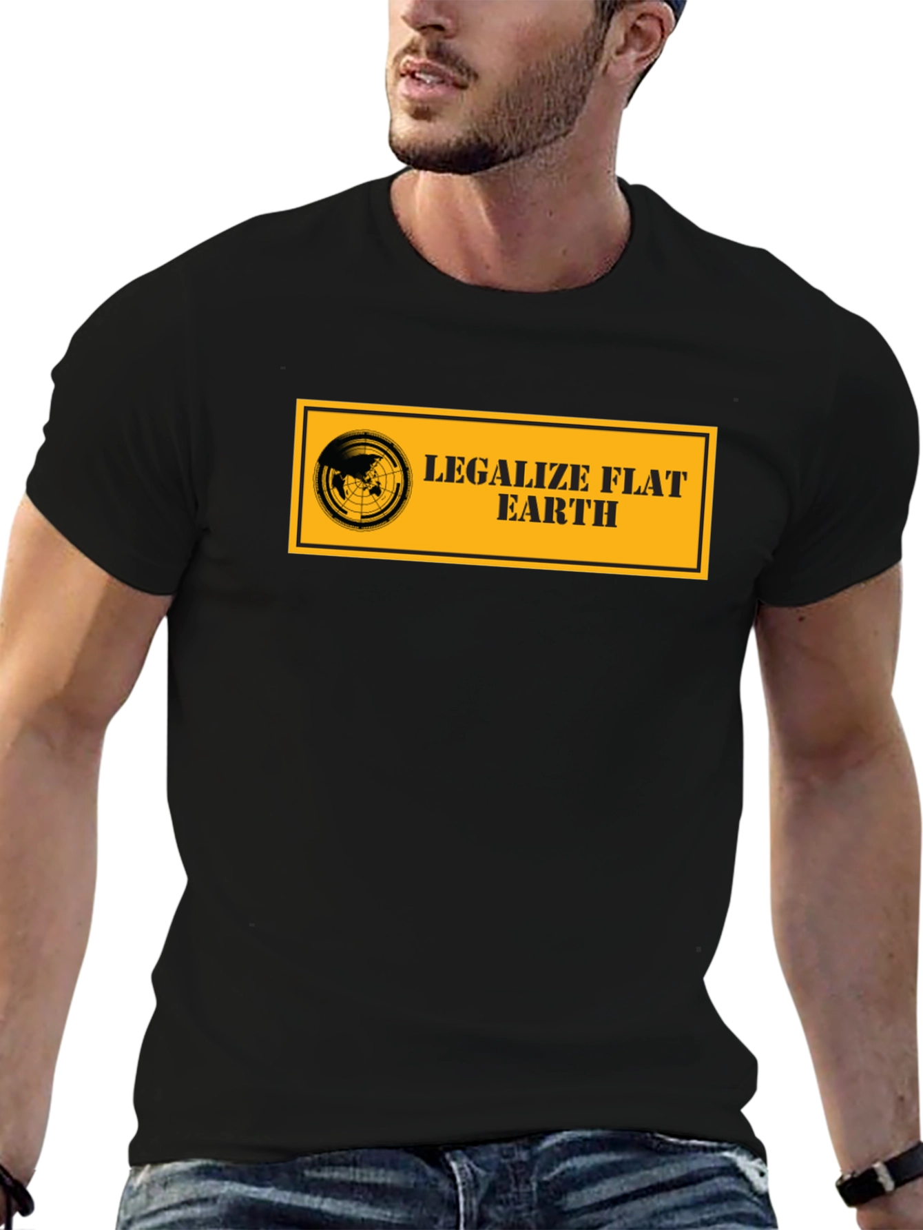 Legalize Flat Earth T-Shirt - Black