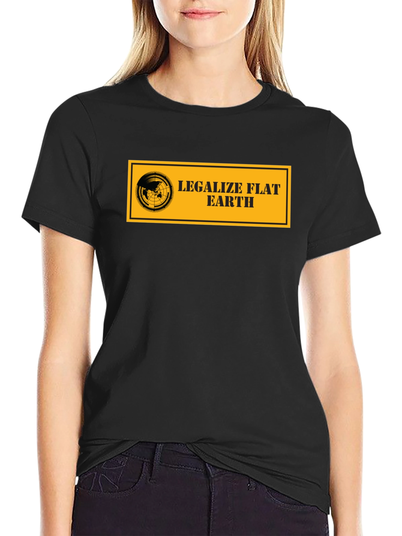 Legalize Flat Earth T-Shirt - Black