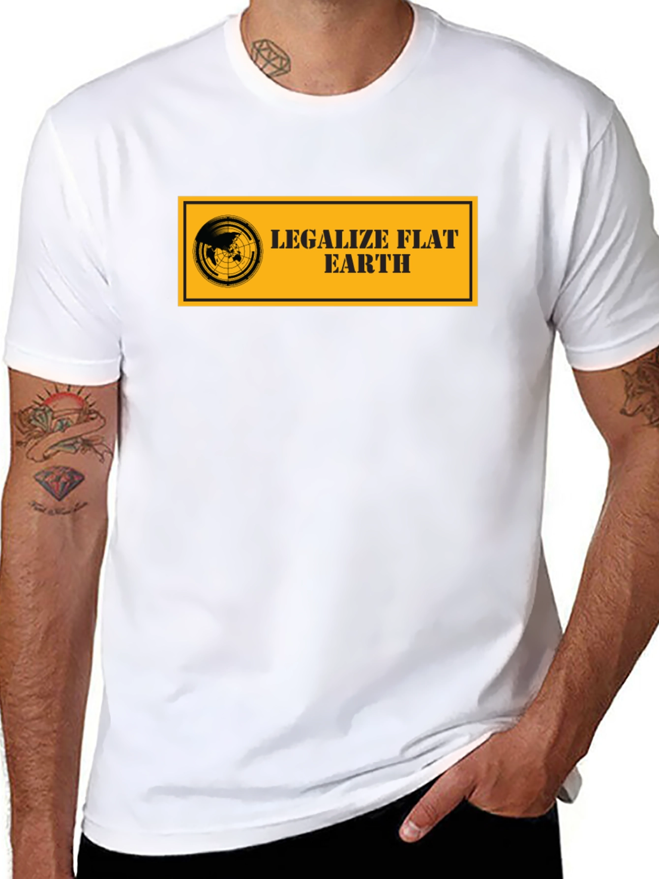 Legalize Flat Earth T-Shirt - Black