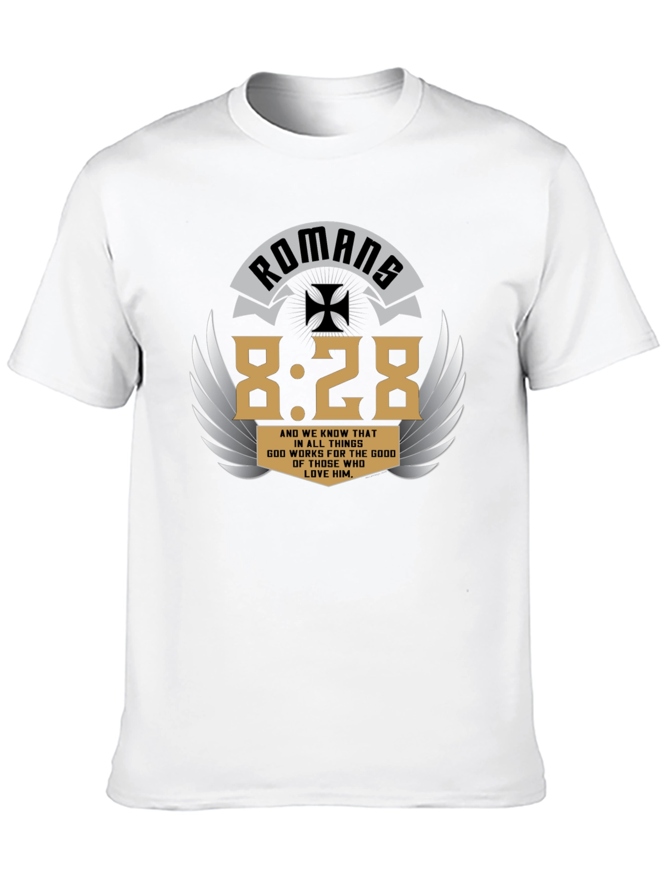 Romans 8:28 Graphic T-Shirt - Christian Scripture Tee