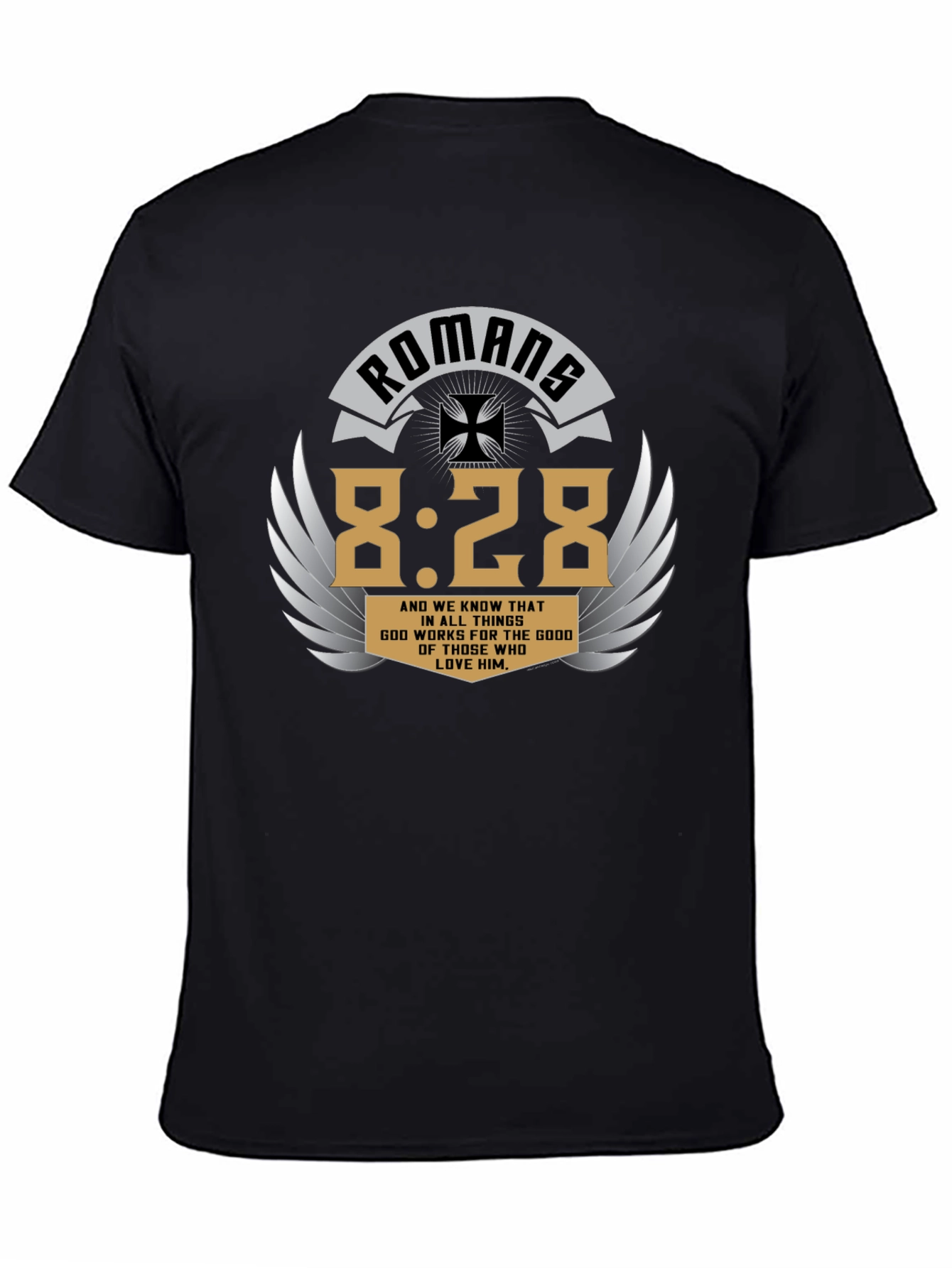 Romans 8:28 Graphic T-Shirt - Christian Scripture Tee