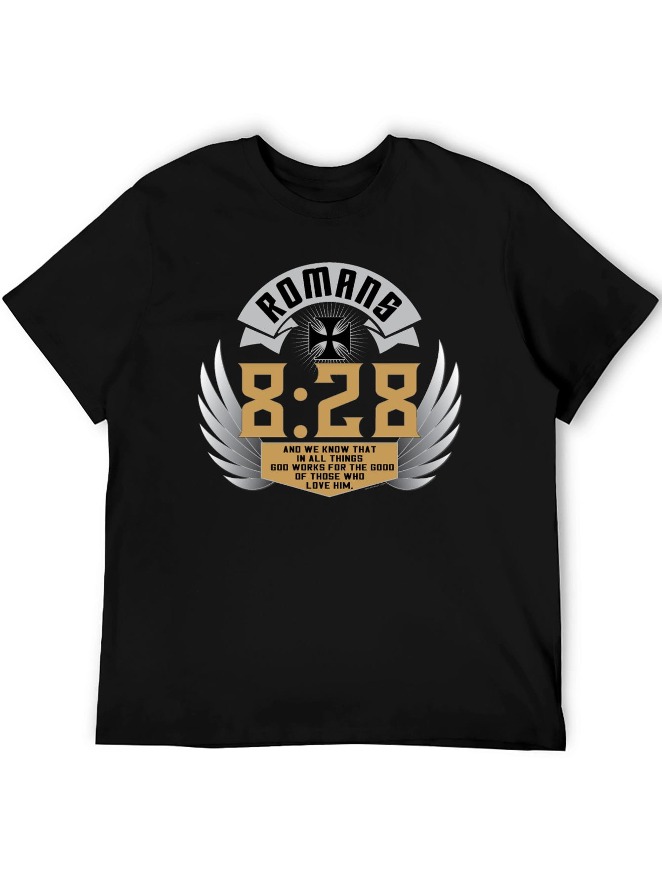Romans 8:28 Graphic T-Shirt - Christian Scripture Tee