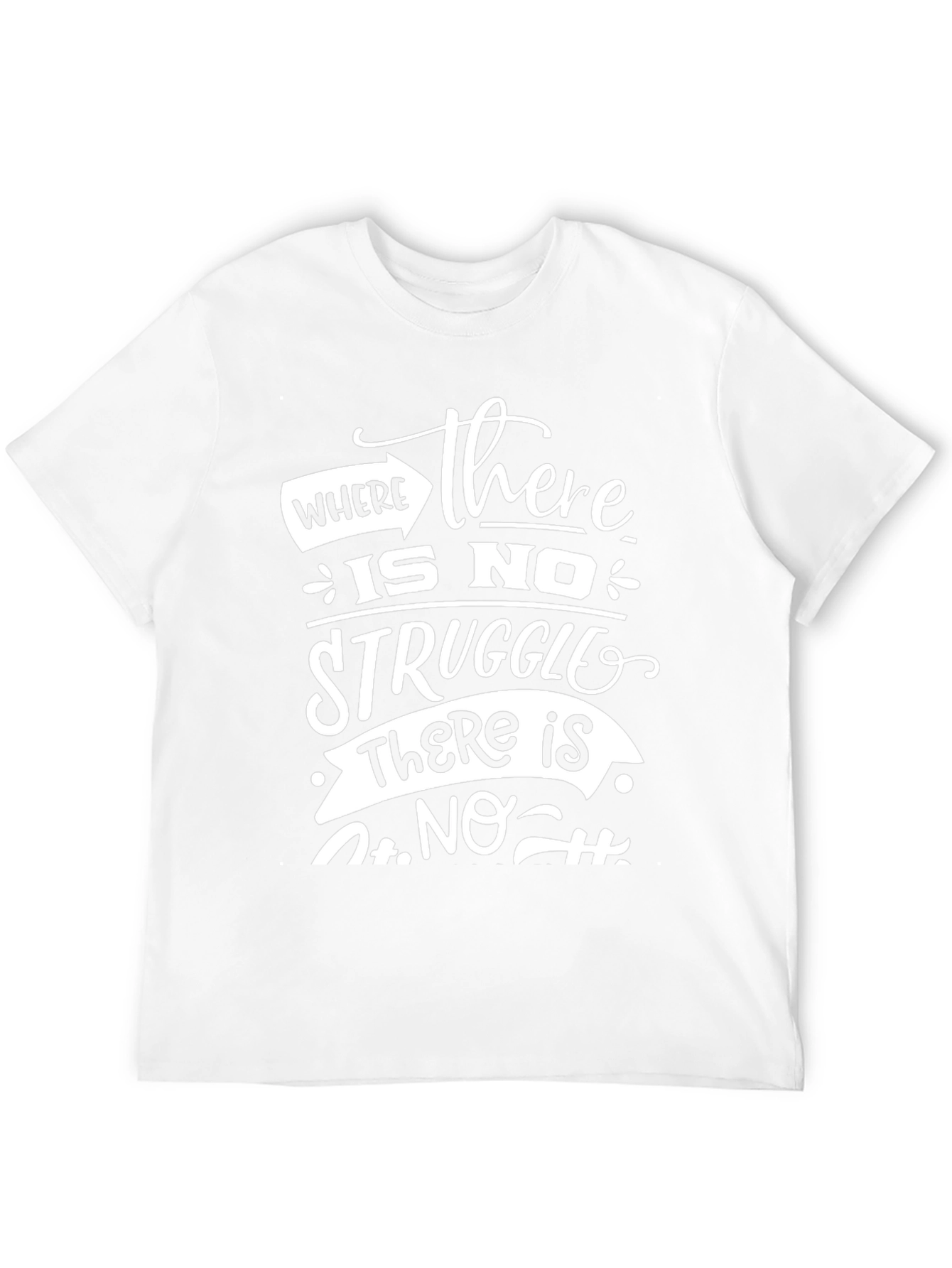 Inspirational Graphic Tee - No Struggle No Strength
