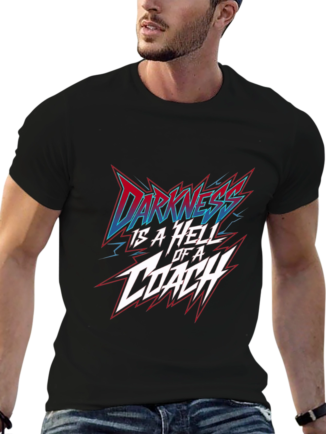 Darkness is a Hell of a Coach Black T-Shirt