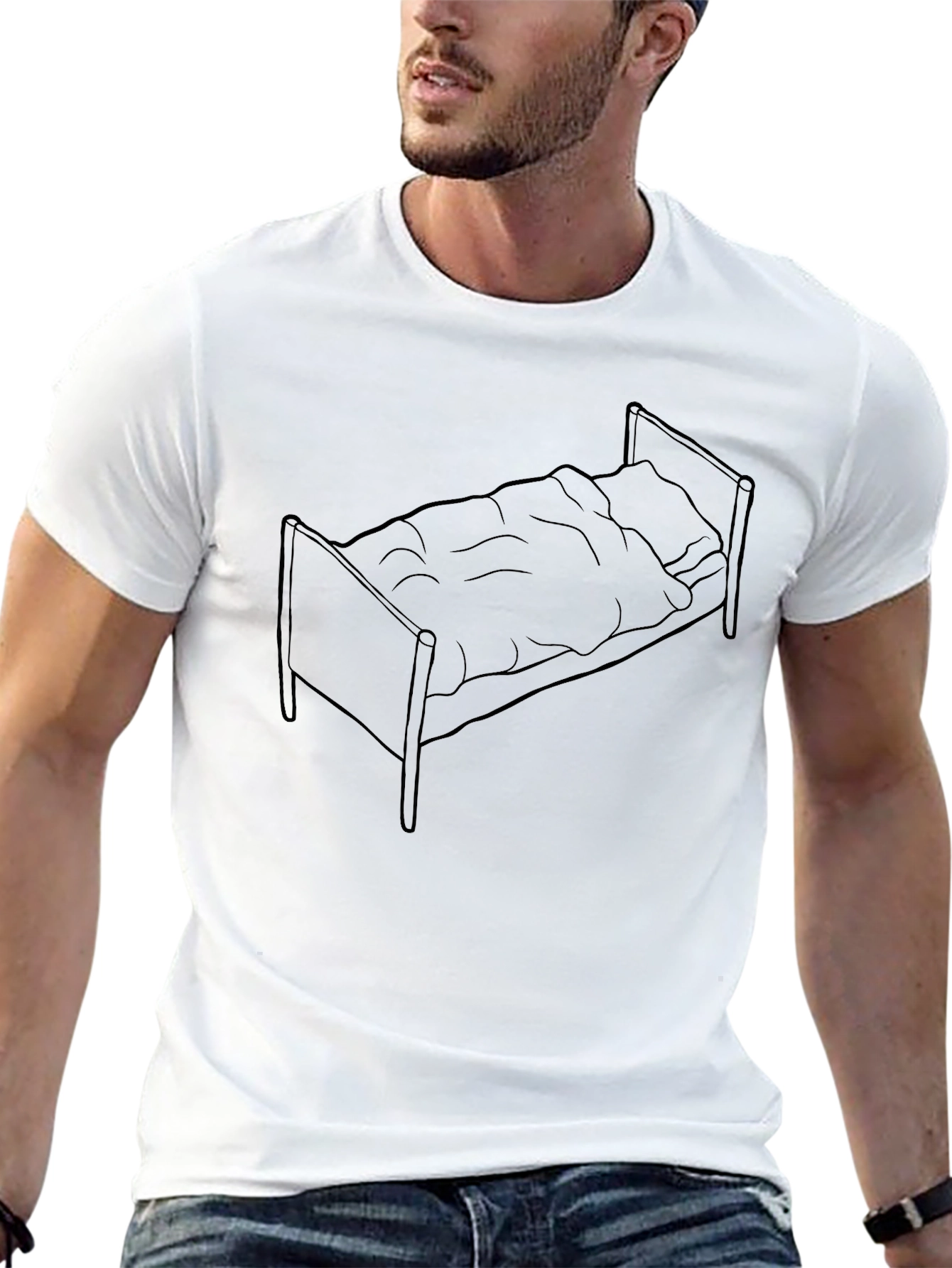 Dreamy Bed Graphic Tee - Soft Cotton Comfort