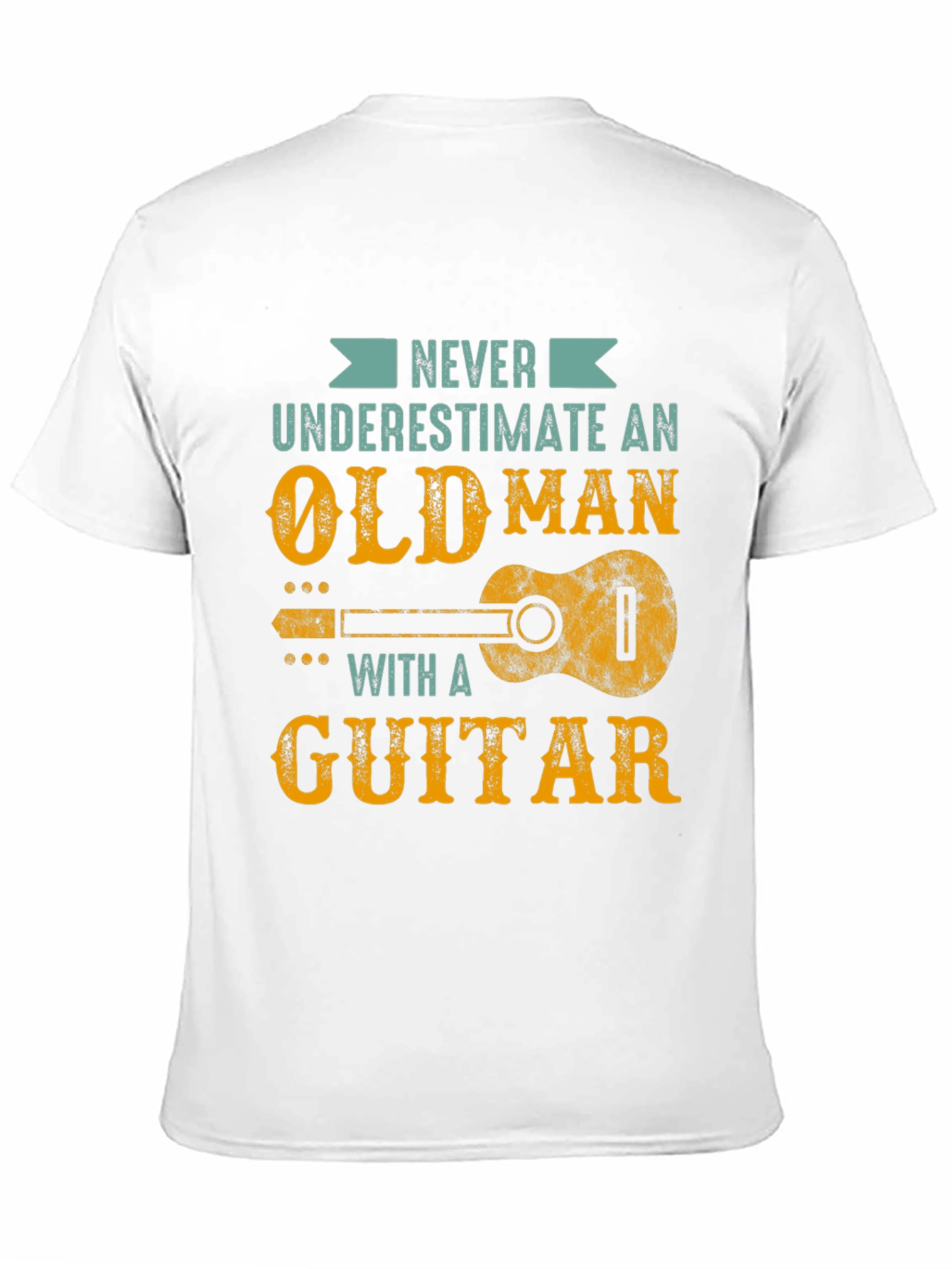 Never Underestimate Old Man Guitar T-Shirt