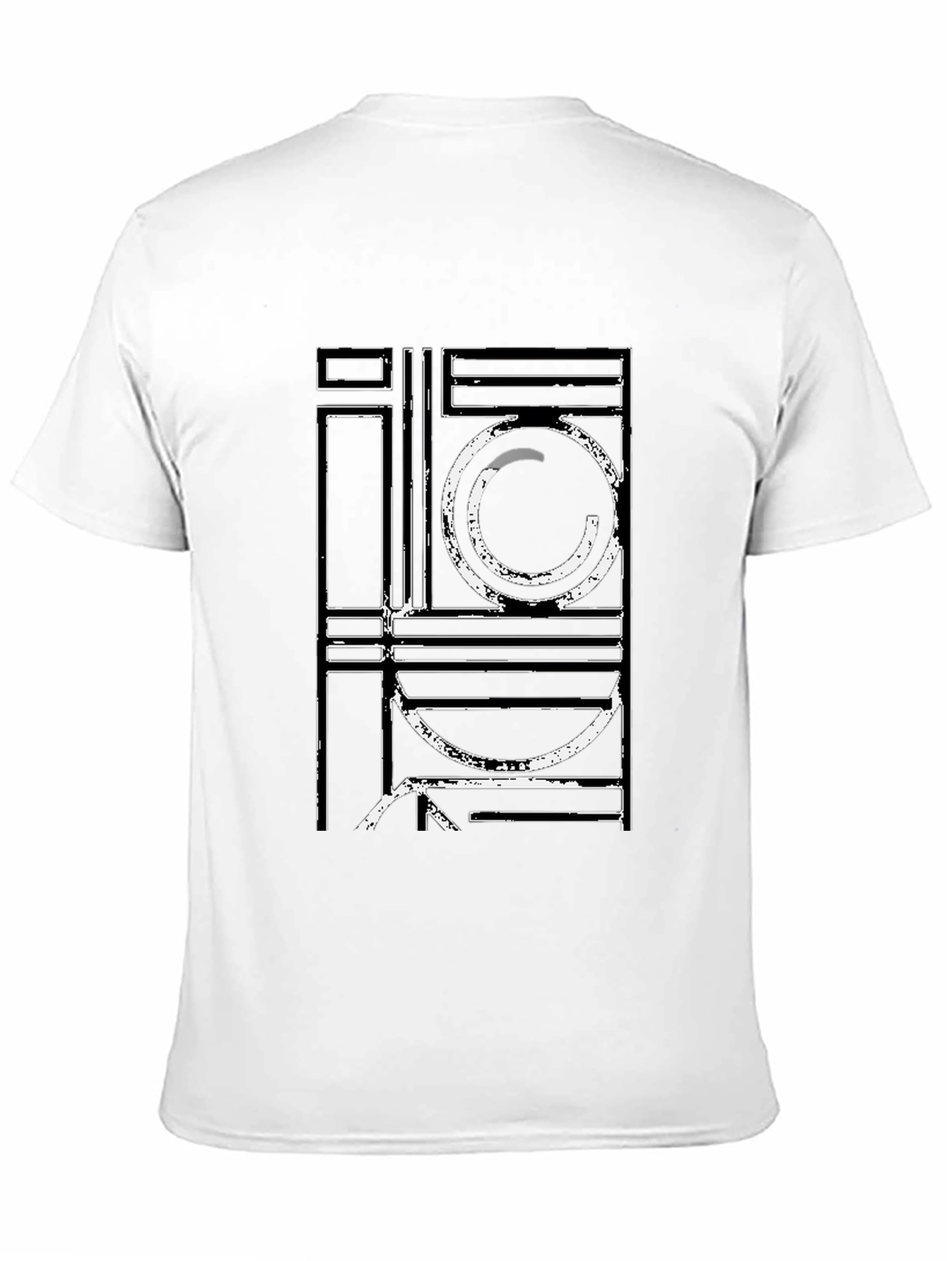 Abstract Graphic Black T-Shirt