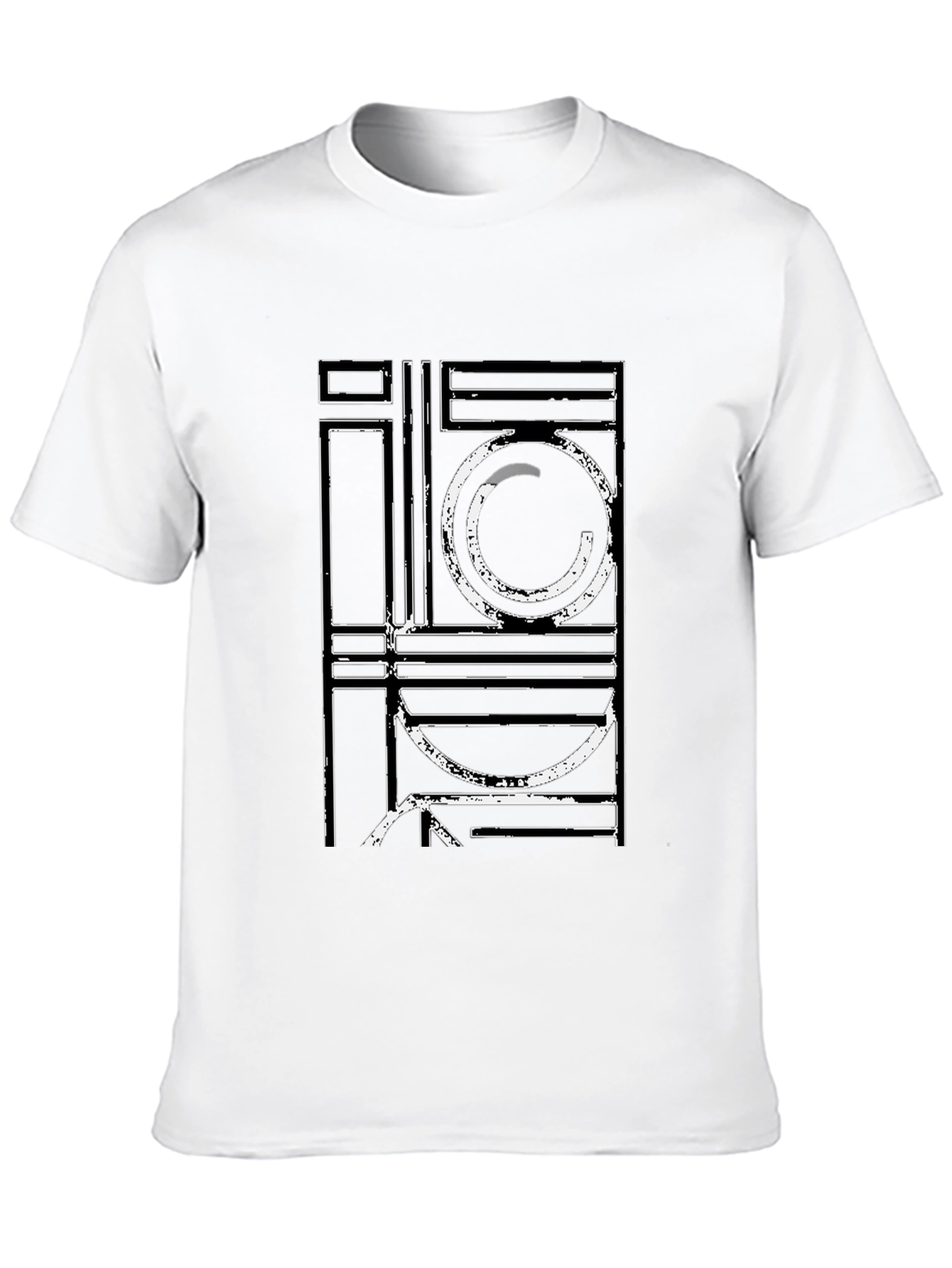 Abstract Graphic Black T-Shirt