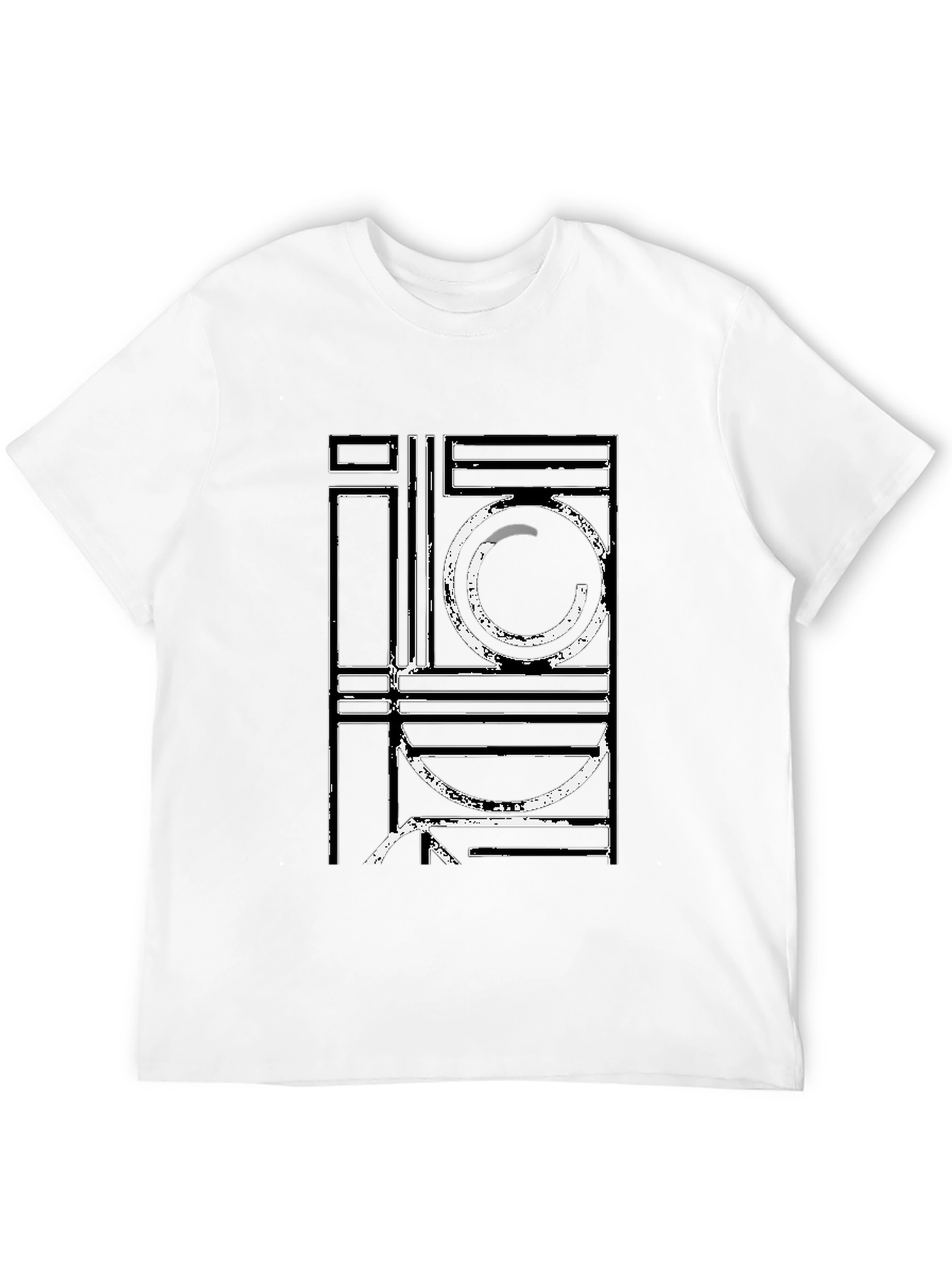 Abstract Graphic Black T-Shirt