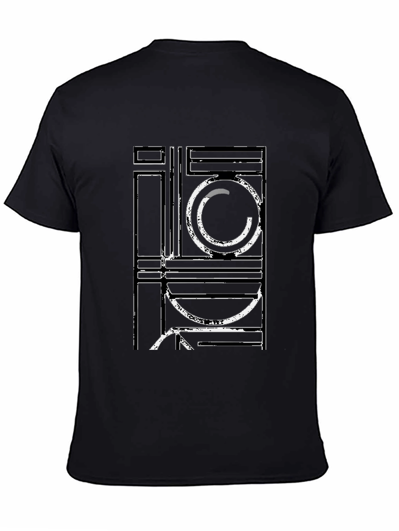 Abstract Graphic Black T-Shirt