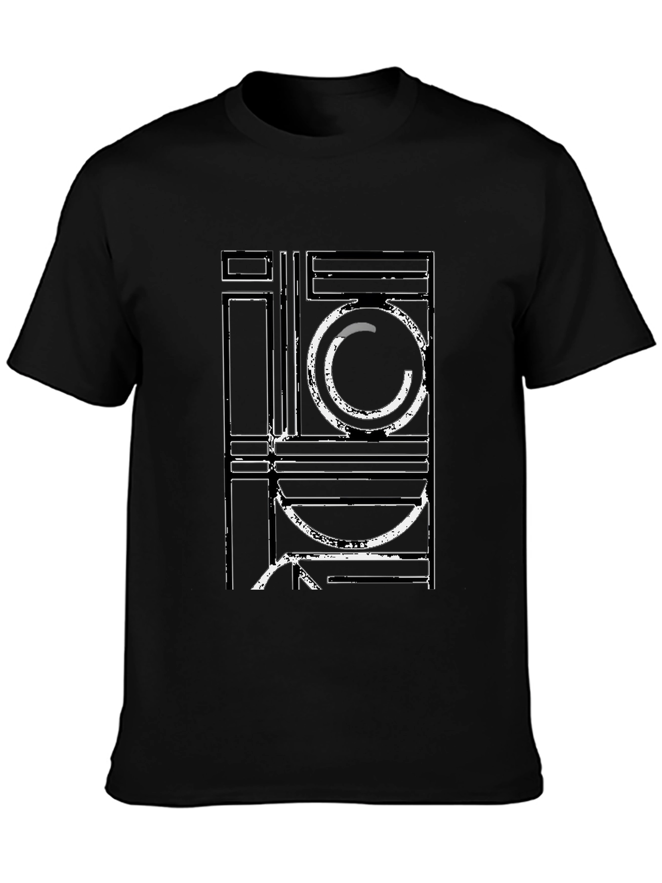 Abstract Graphic Black T-Shirt