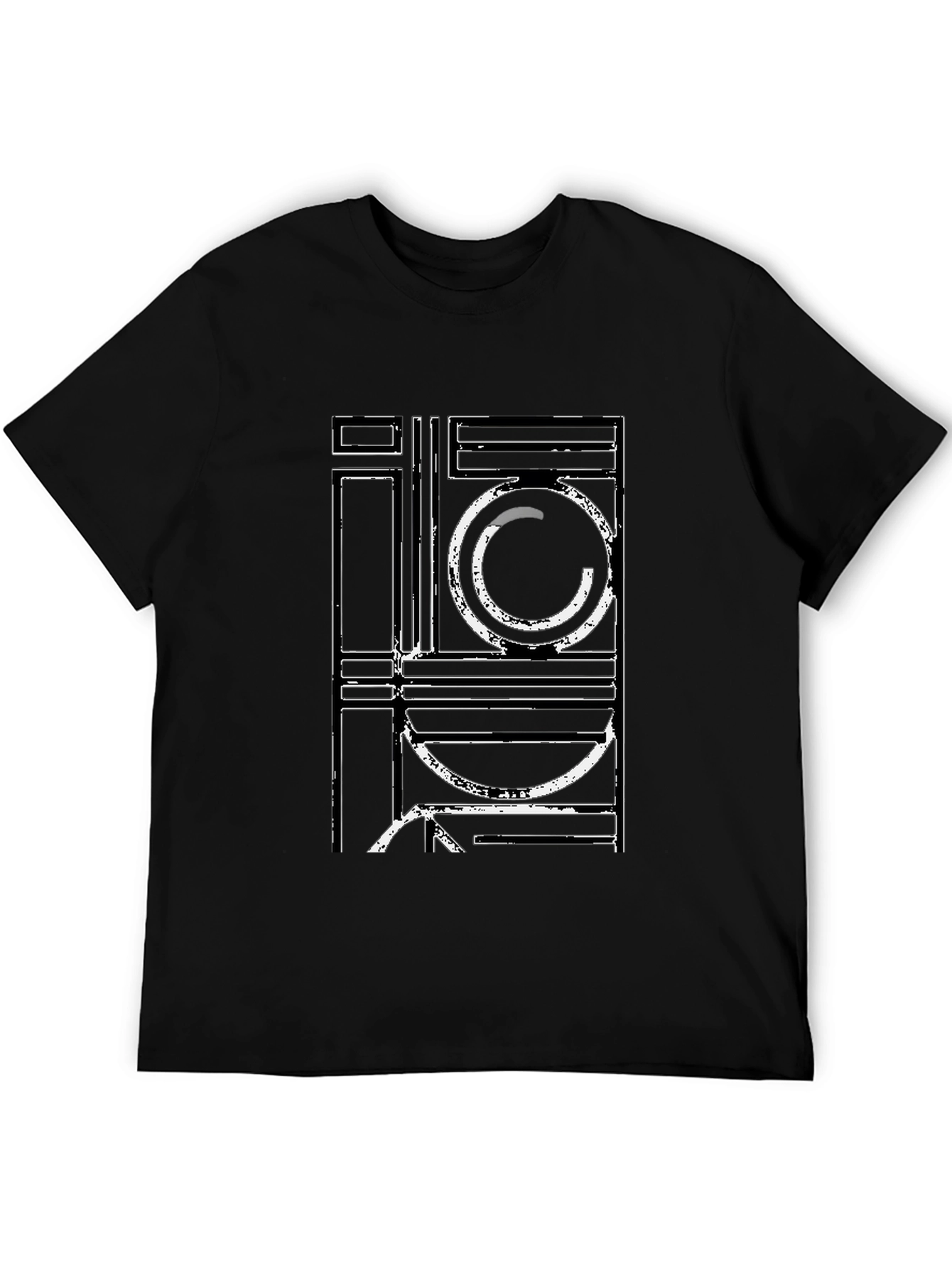 Abstract Graphic Black T-Shirt