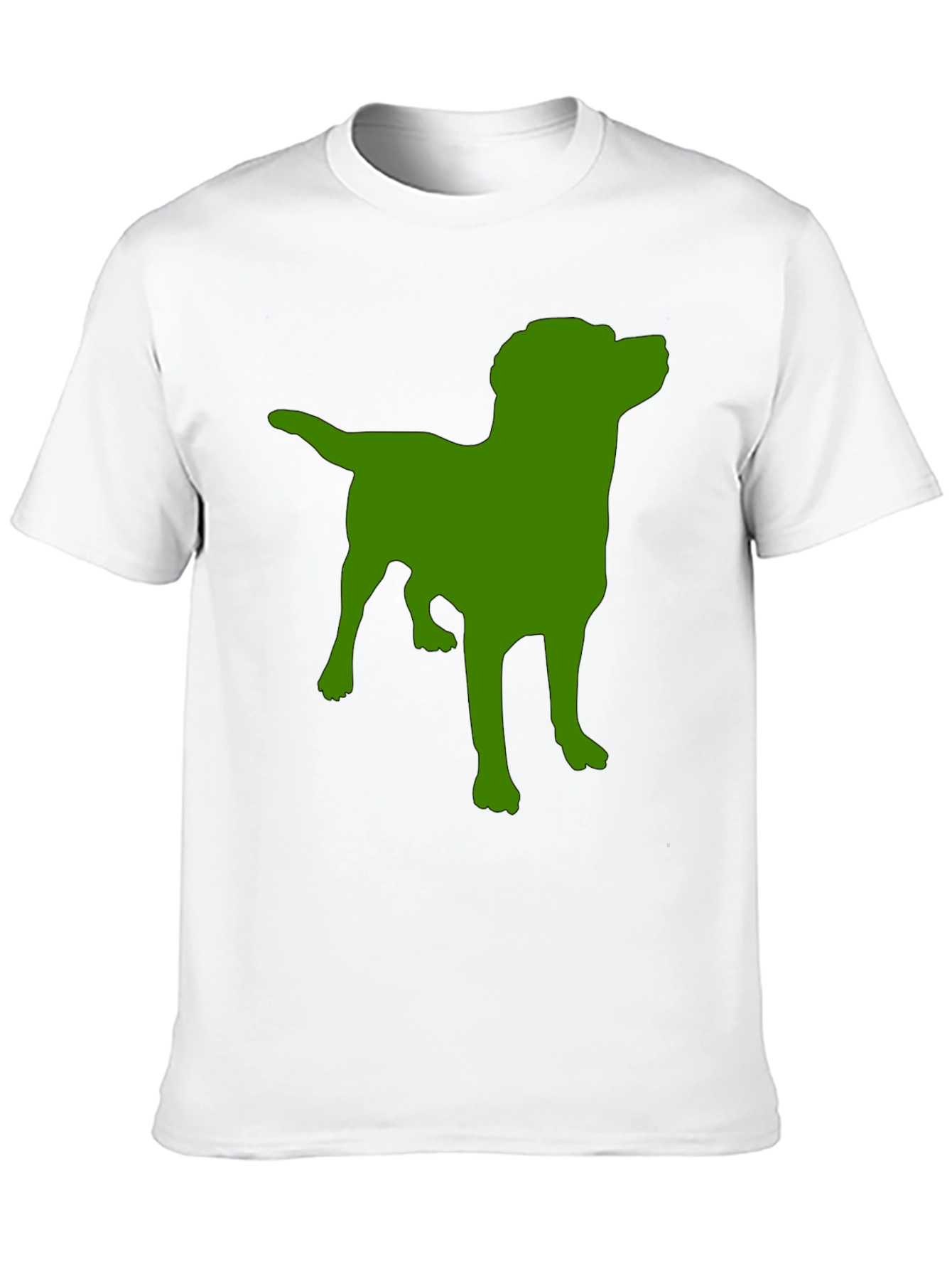 Dog Silhouette Graphic Tee - Black Cotton Casual Shirt