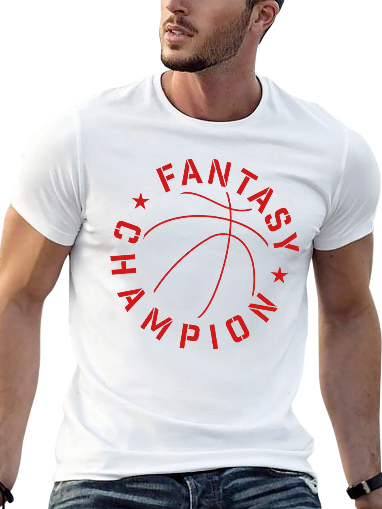 Fantasy Champion Basketball Graphic Tee - Black