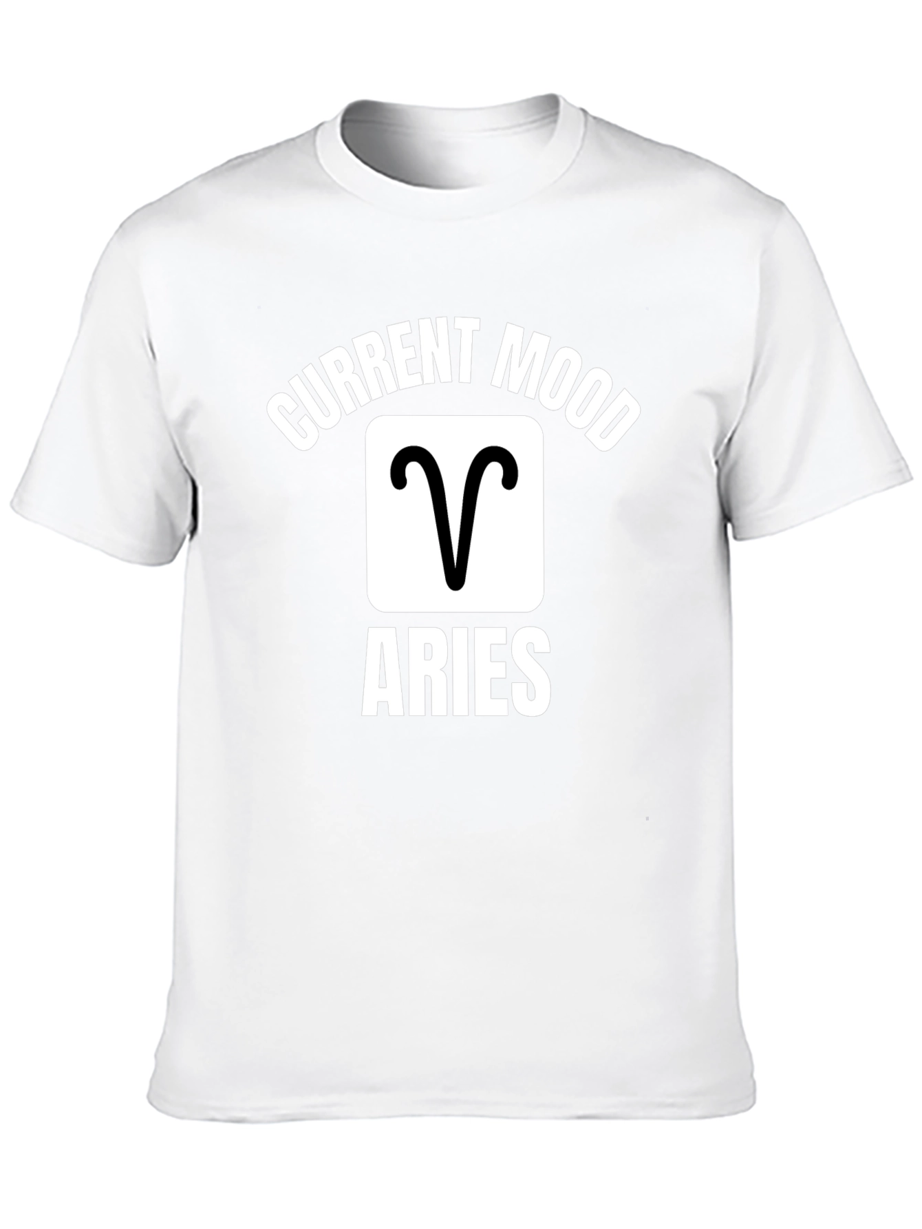 Aries Zodiac Current Mood Graphic Tee - Black