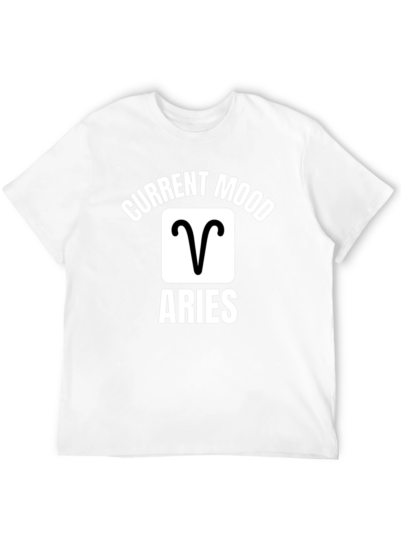 Aries Zodiac Current Mood Graphic Tee - Black