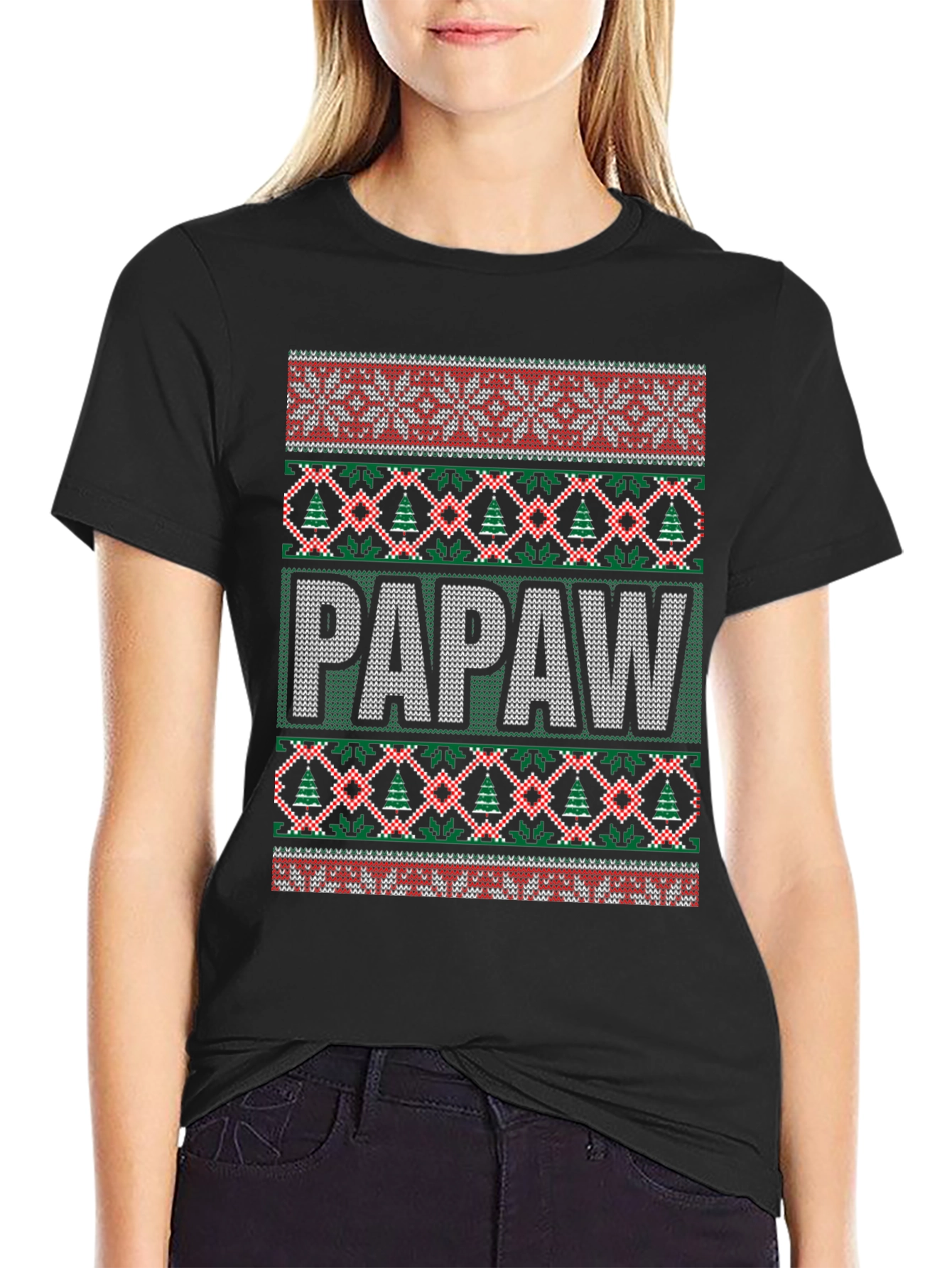 Papaw Ugly Christmas Sweater T-Shirt