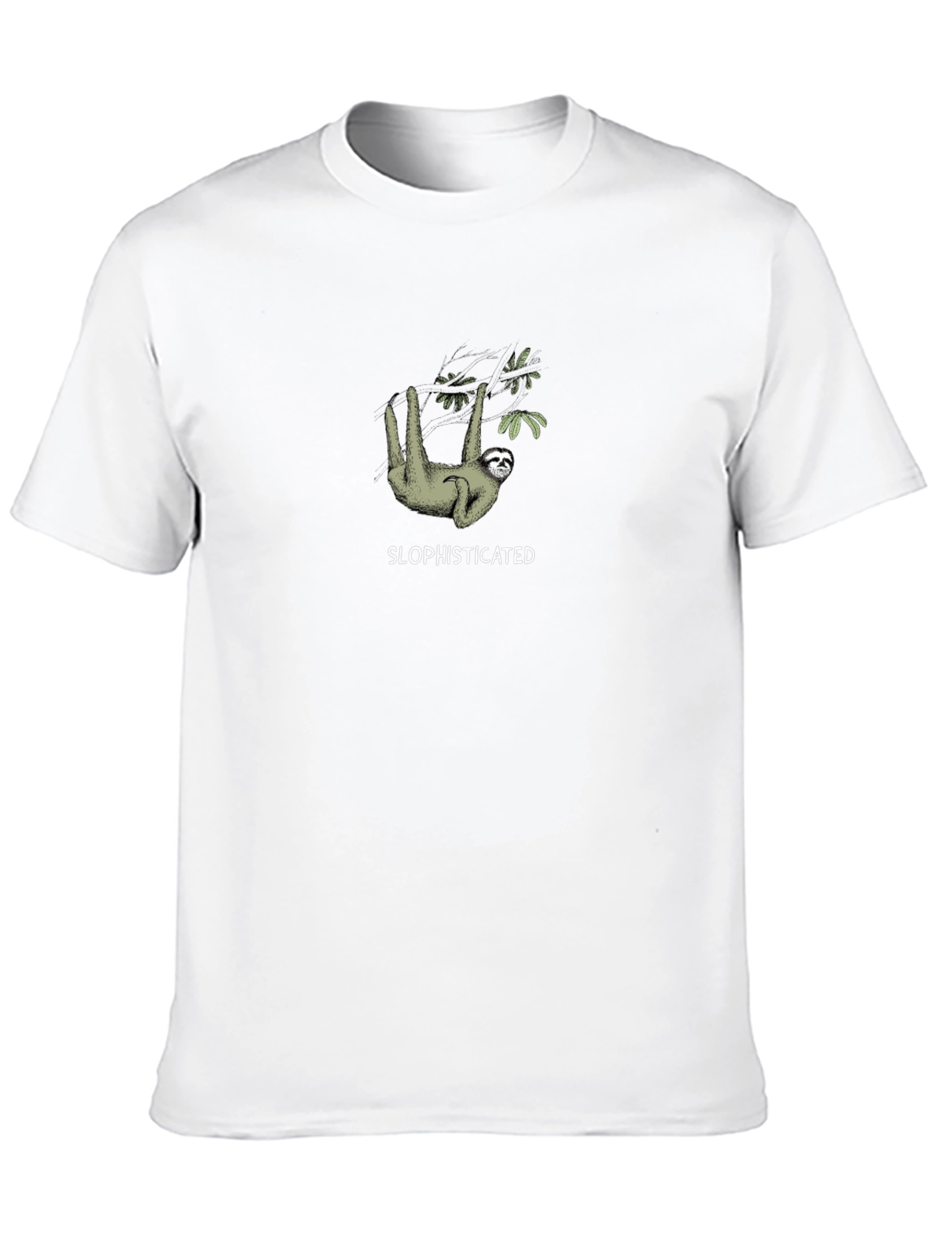 Sloth-isticated Black Cotton Tee