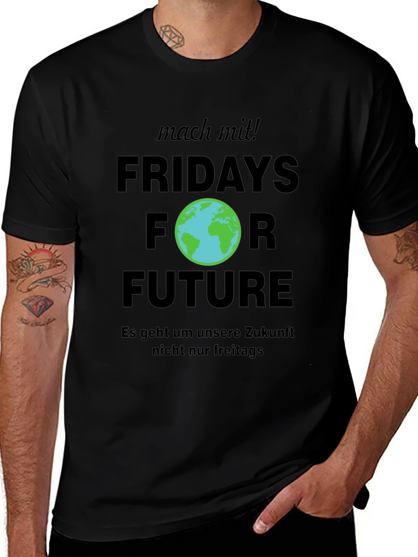 Fridays For Future Black Graphic Tee