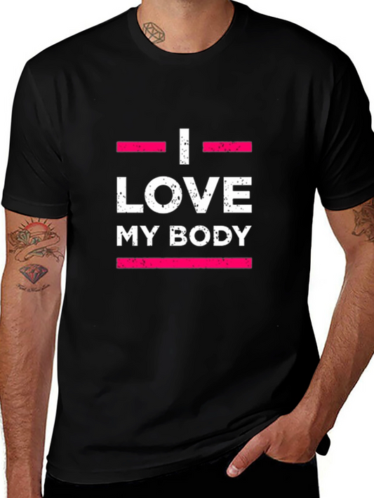 I Love My Body Graphic Tee - Black Unisex T-Shirt