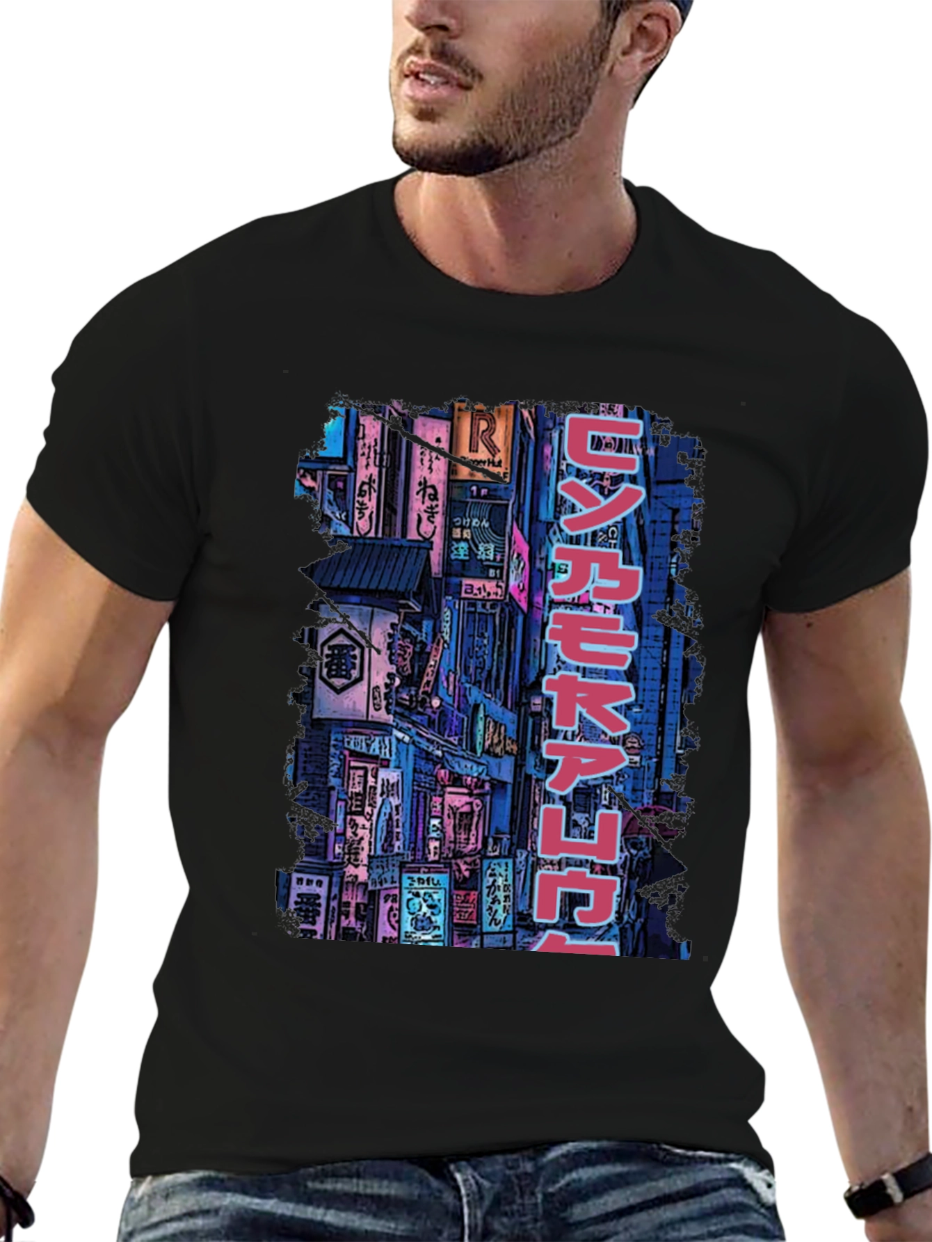 Cyberpunk Tokyo Street Style Graphic T-Shirt