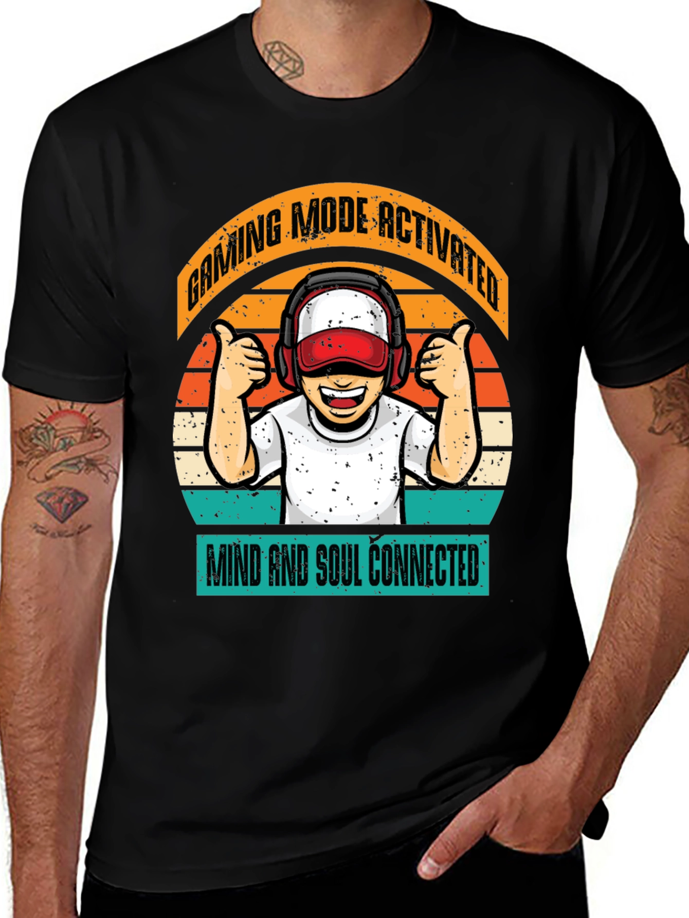 Gaming Mode Activated Black T-Shirt