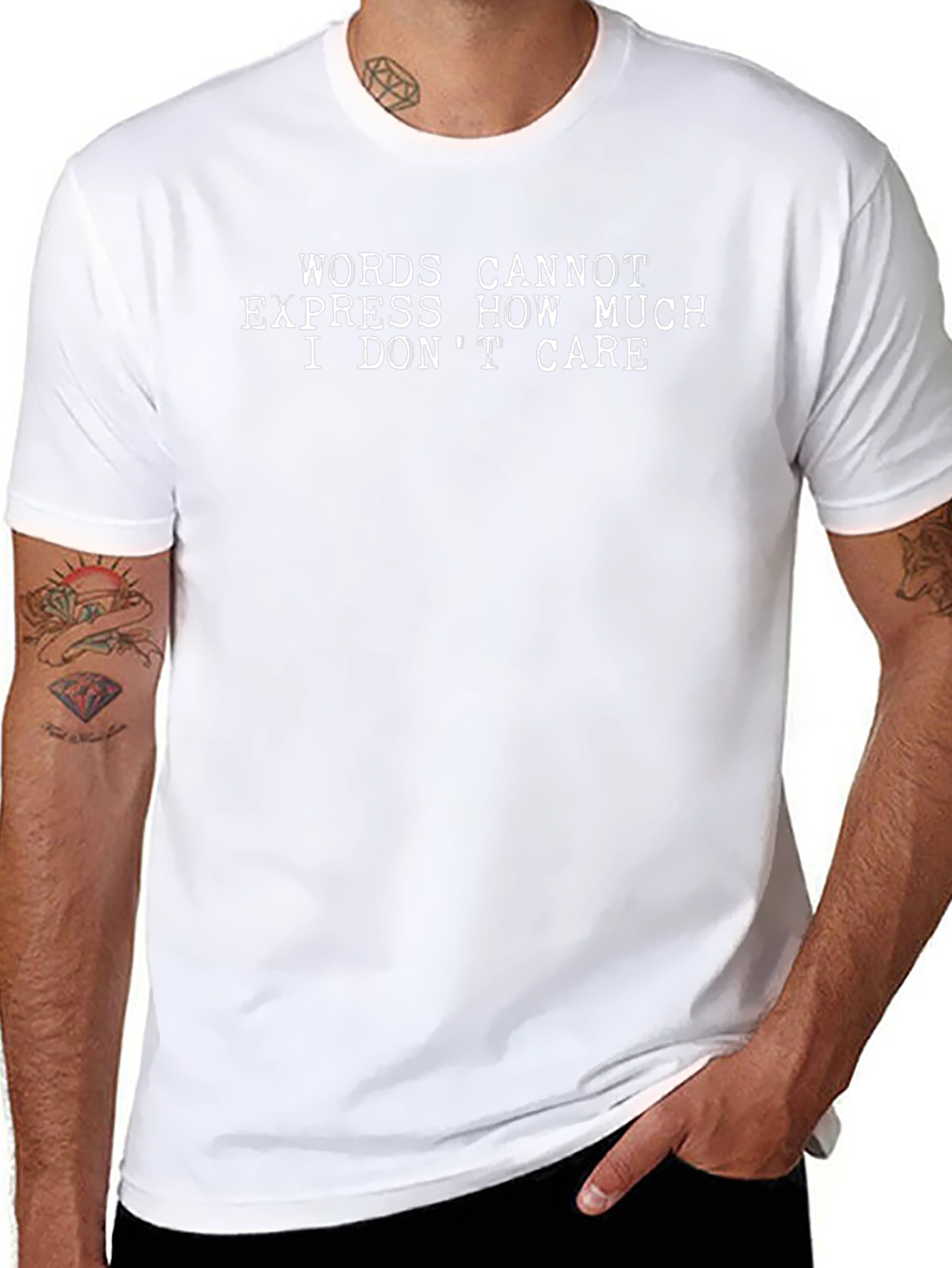 Funny Sarcastic I Dont Care Graphic T-Shirt