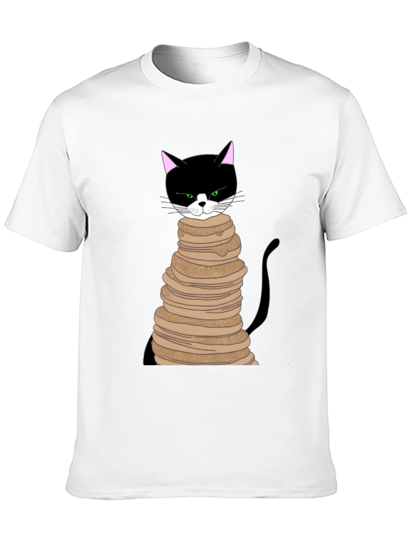 Cat Pancake Stack T-Shirt - Funny & Unique Design