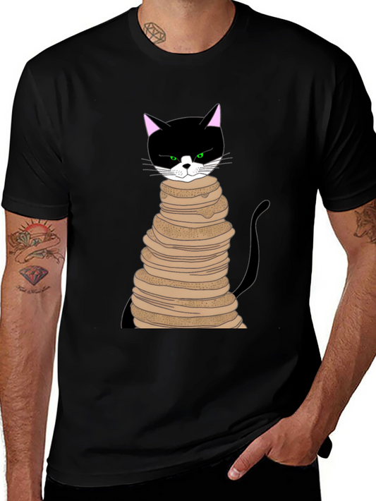 Cat Pancake Stack T-Shirt - Funny & Unique Design