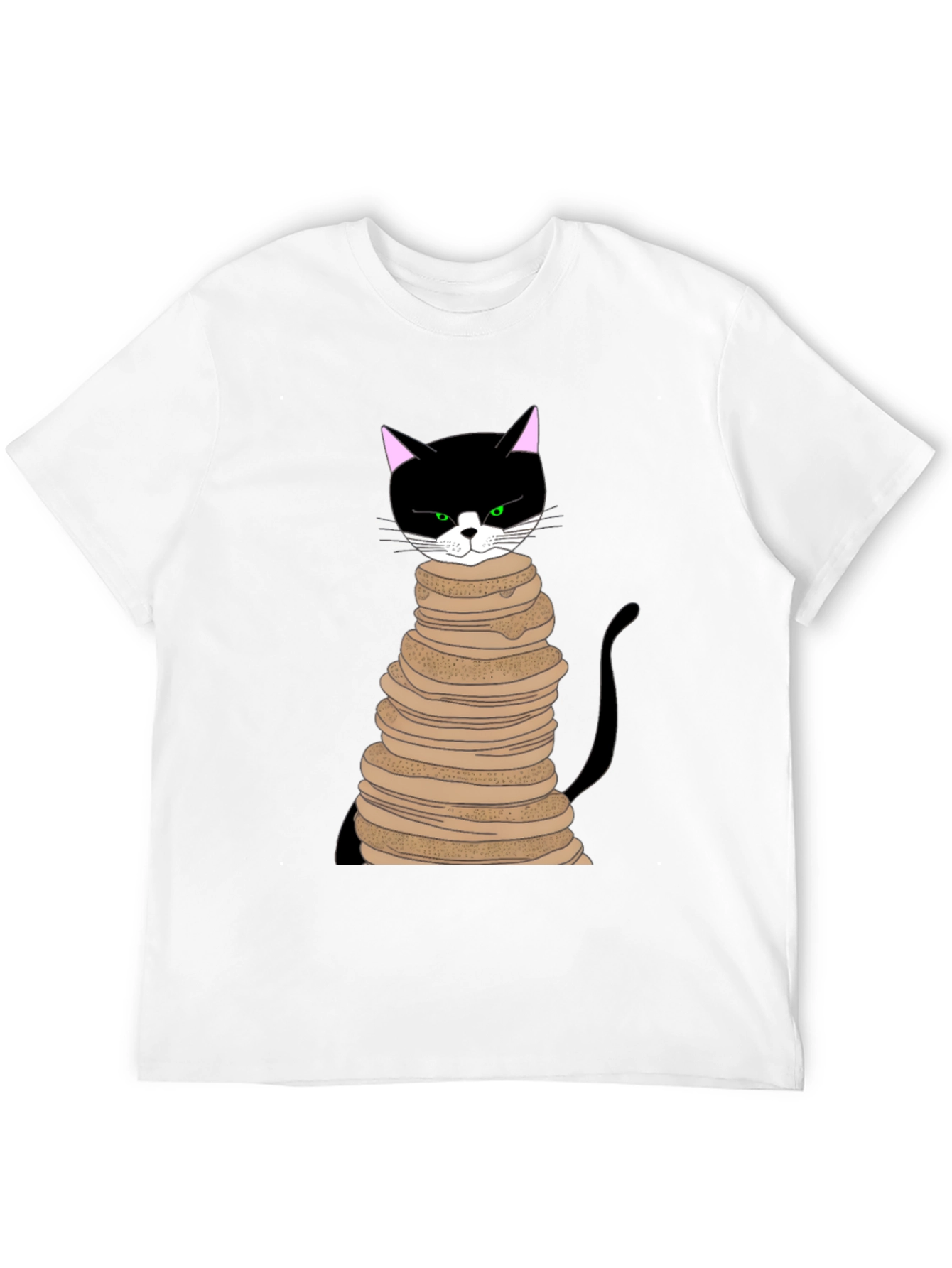 Cat Pancake Stack T-Shirt - Funny & Unique Design