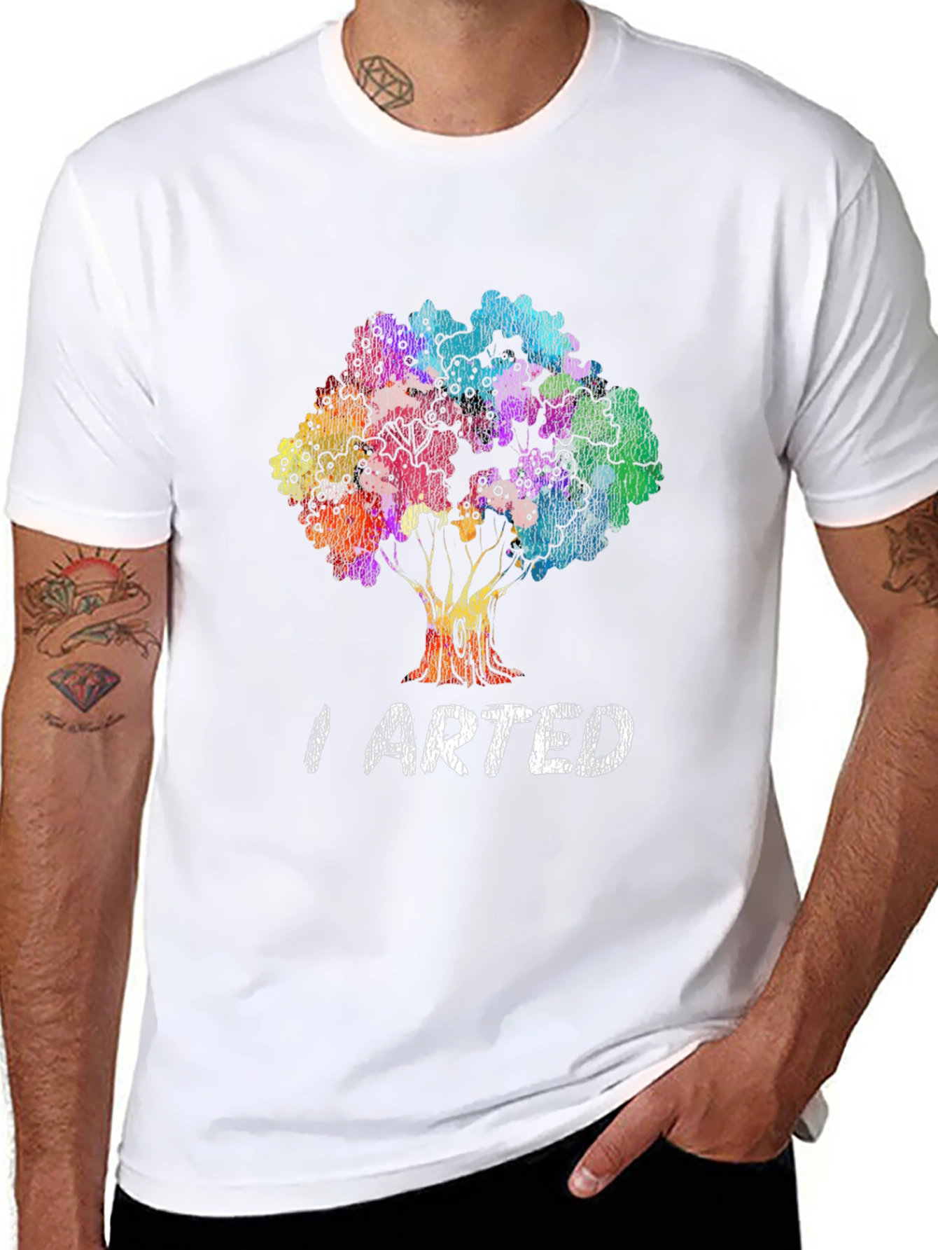 Artistic Tree Graphic Tee - I Arted
