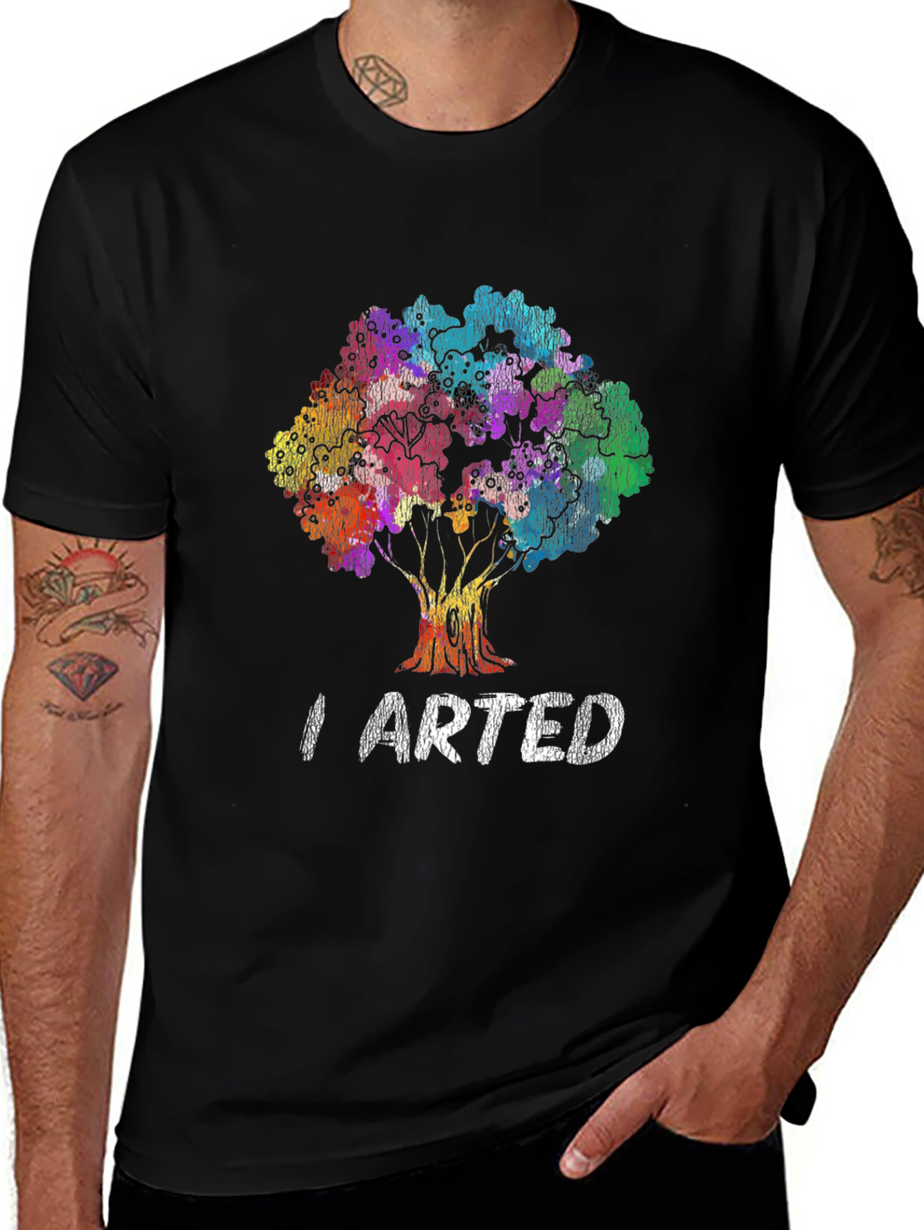 Artistic Tree Graphic Tee - I Arted