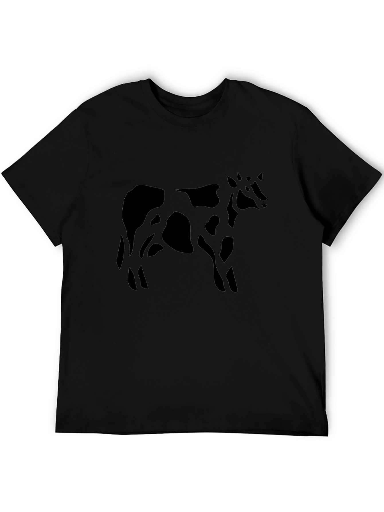 Black Cow Print T-Shirt - Casual Comfort