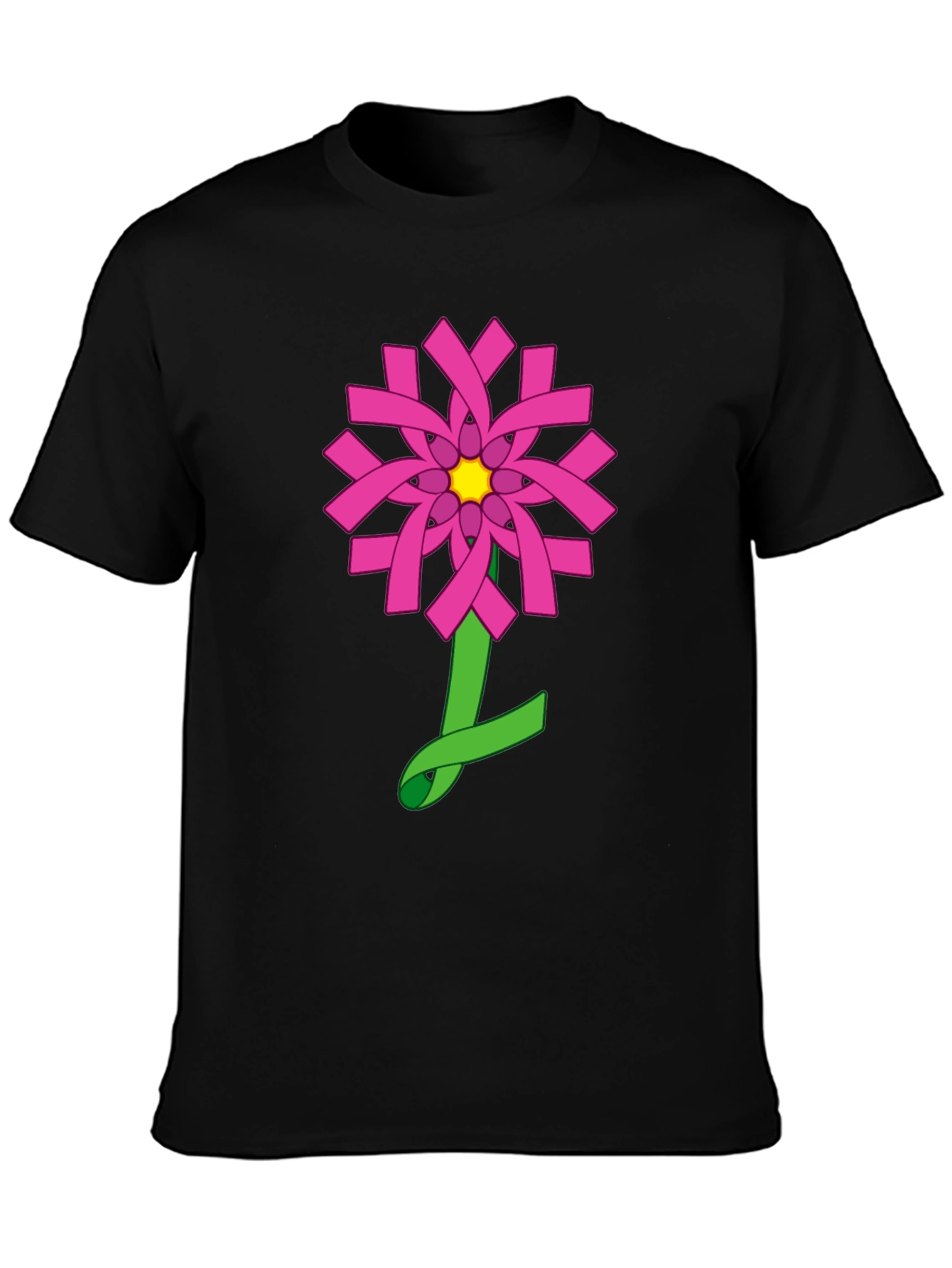 Floral Ribbon T-Shirt - Modern Graphic Tee