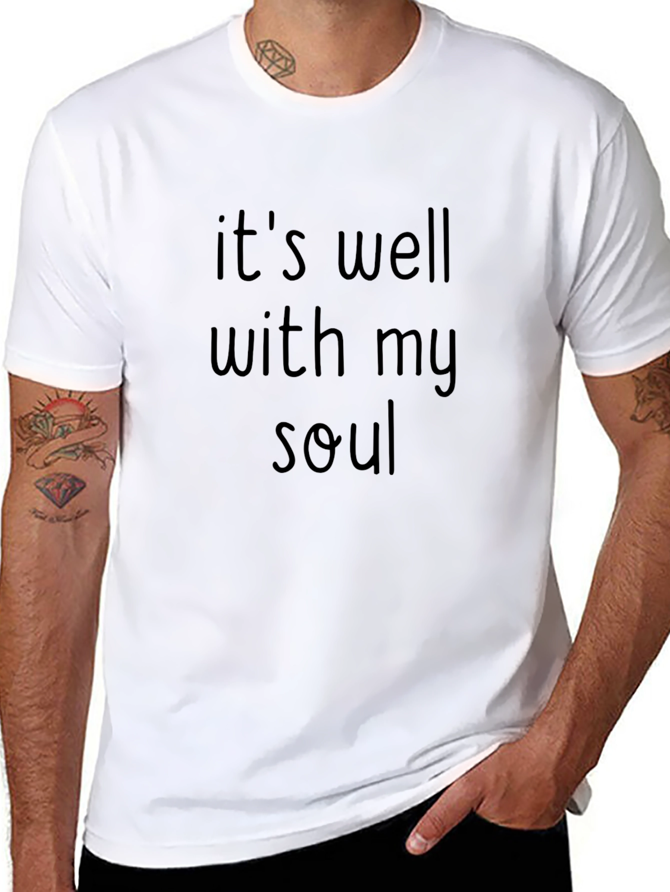 It Is Well With My Soul Black T-Shirt