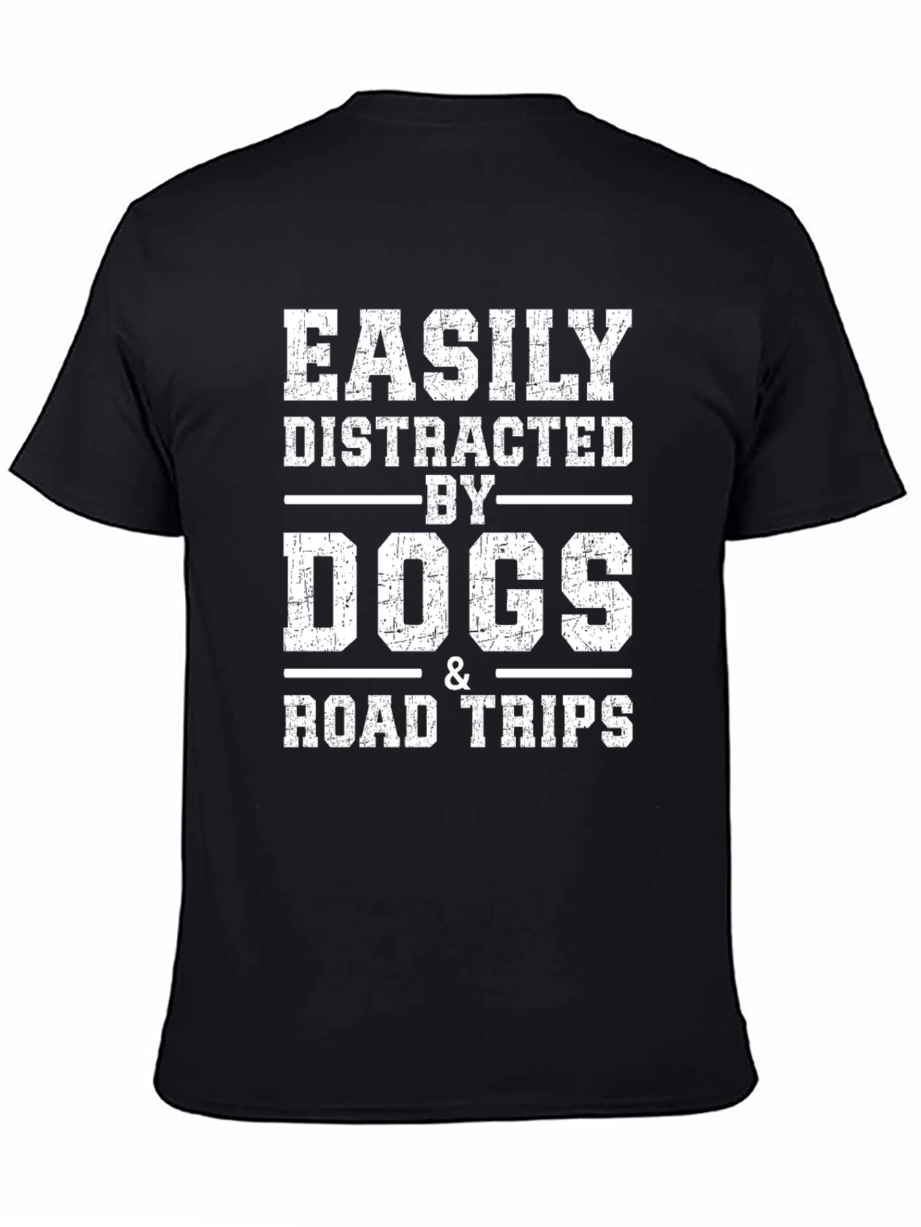 Easily Distracted By Dogs & Road Trips Graphic T-Shirt